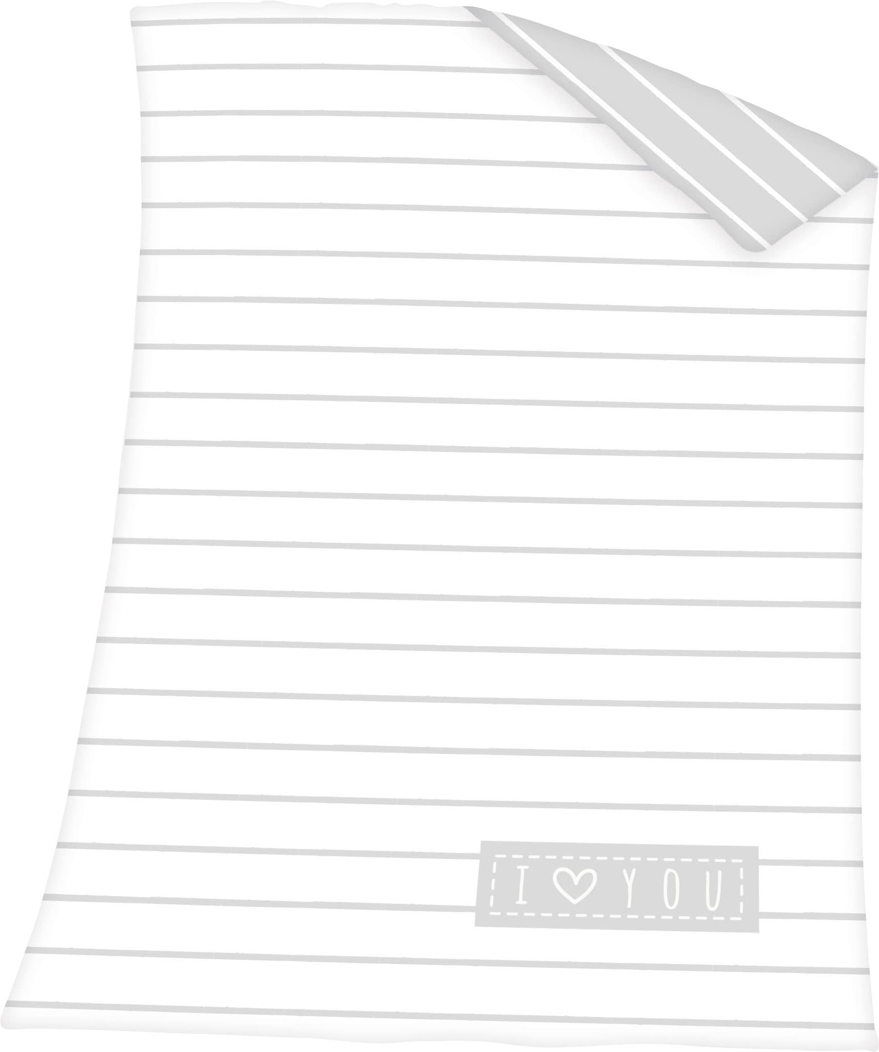 Image of Baby Best Babydecke »I love you«, mit Schriftzug und Streifen, Kuscheldecke bei Ackermann Versand Schweiz