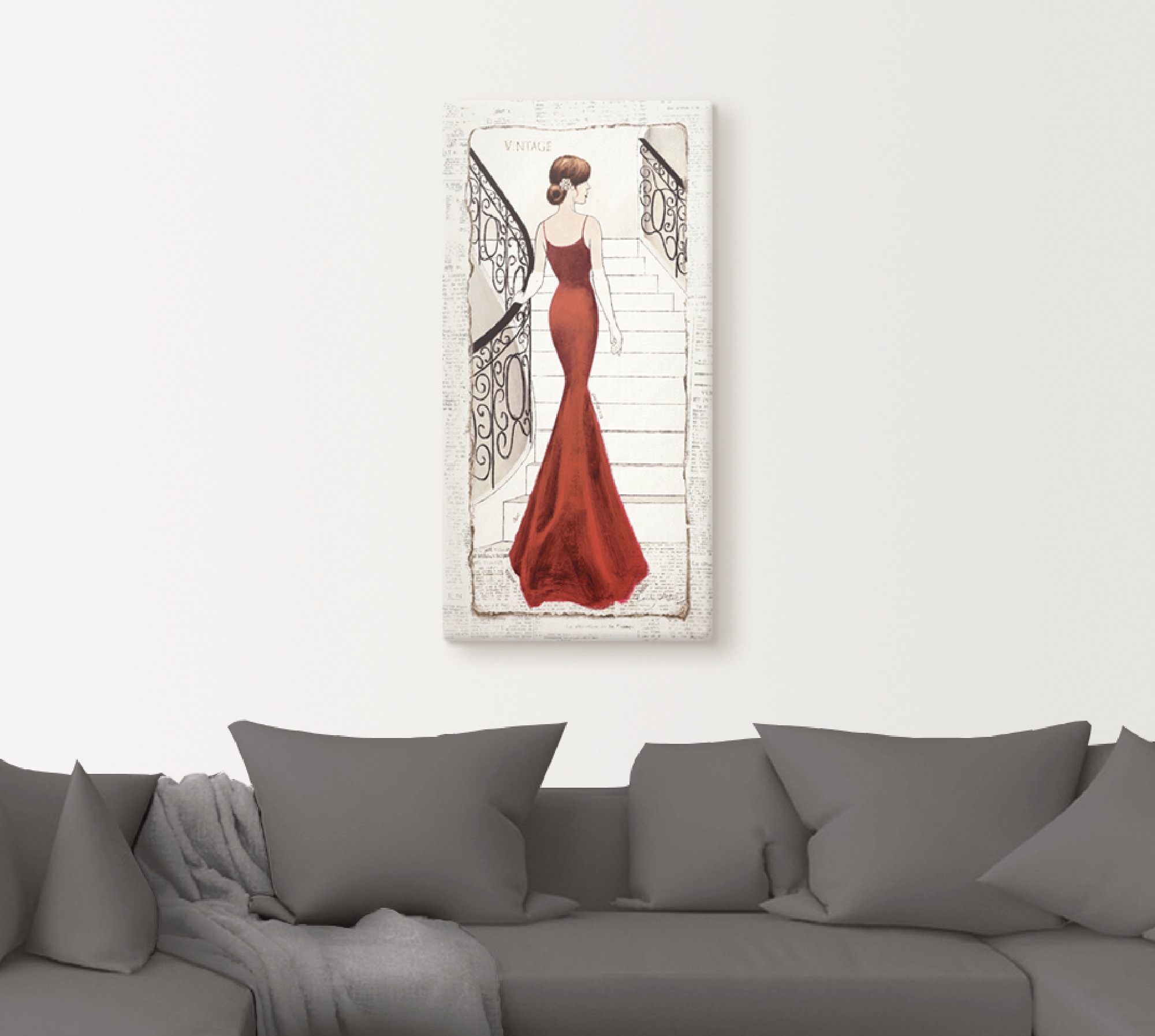 Artland Wandbild »Die schöne in Rot«, Frau, (1 St.), als Leinwandbild, Poster, Wandaufkleber in verschied. Grössen