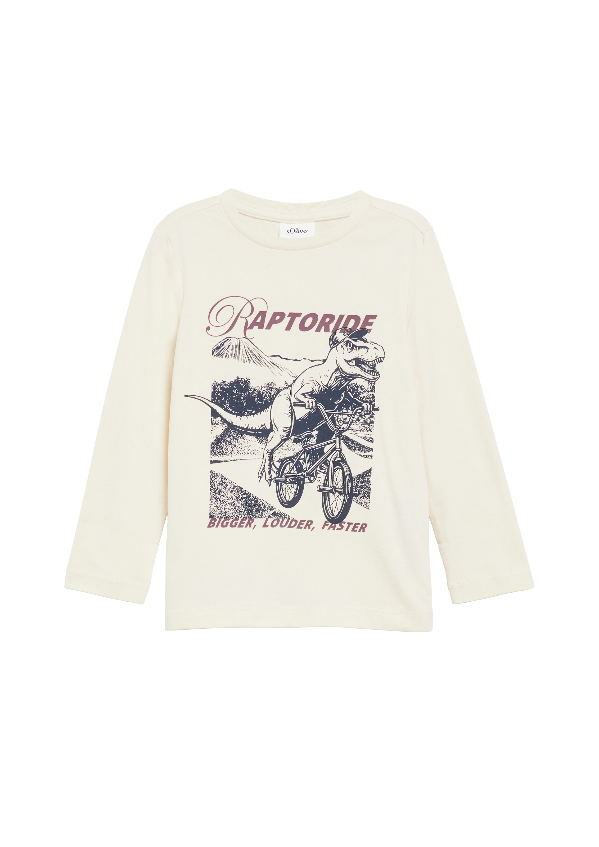 Image of s.Oliver Junior Langarmshirt Plakativer Frontprint