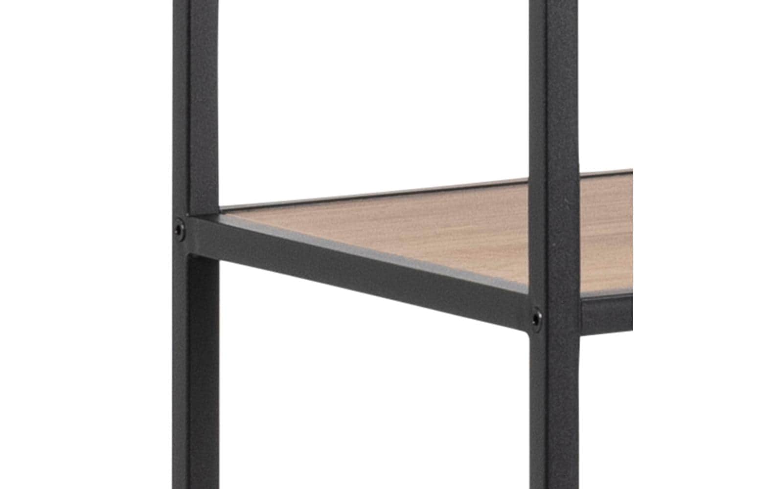 AC Design Regal »Seaford 135 x 35 x 185 cm, Eiche/Schwarz«