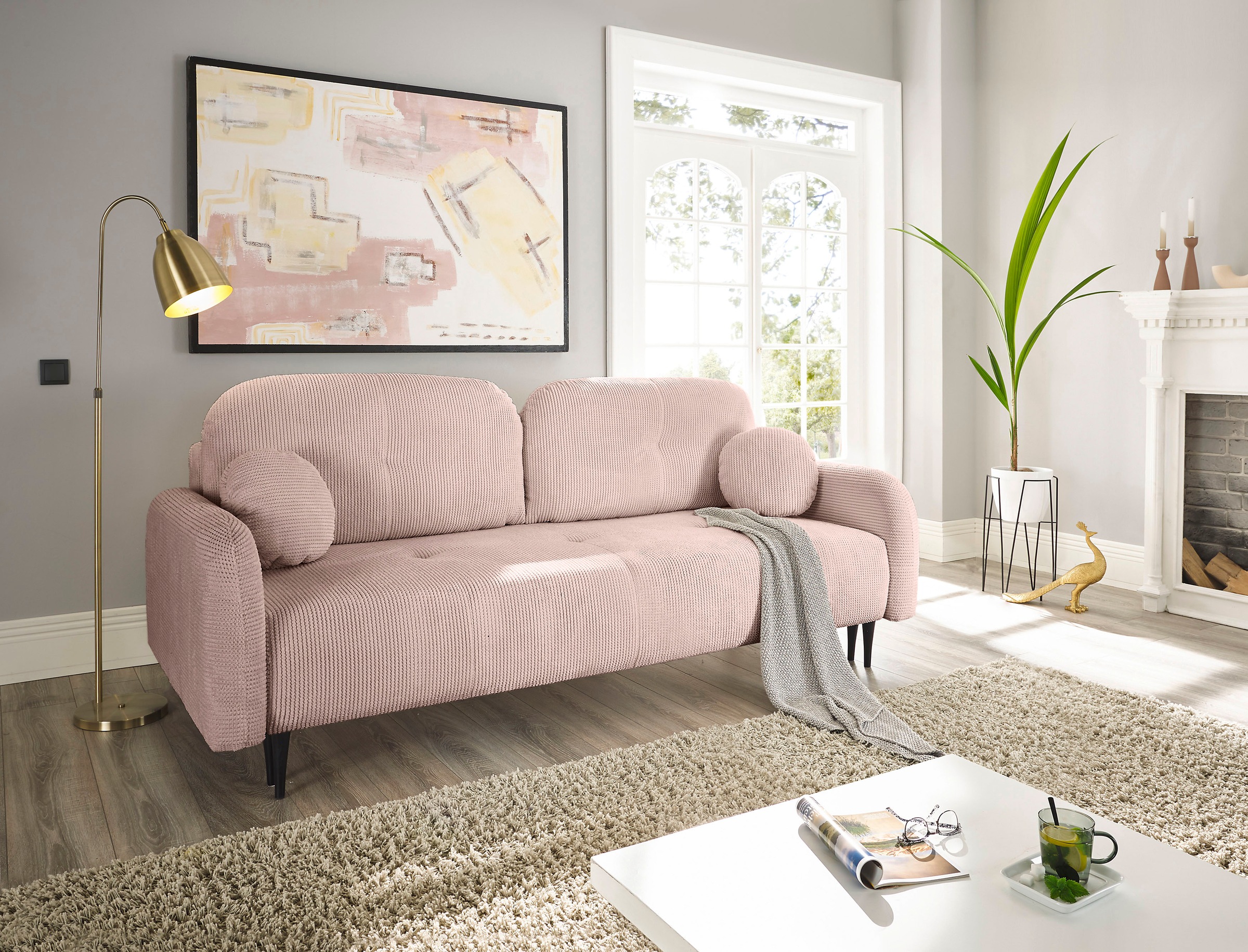 Leonique 2,5-Sitzer »BLAISE«, nachts: Schlafsofa (Liegefläche 140/200 cm), tagsüber 3-Sitzer-Sofa