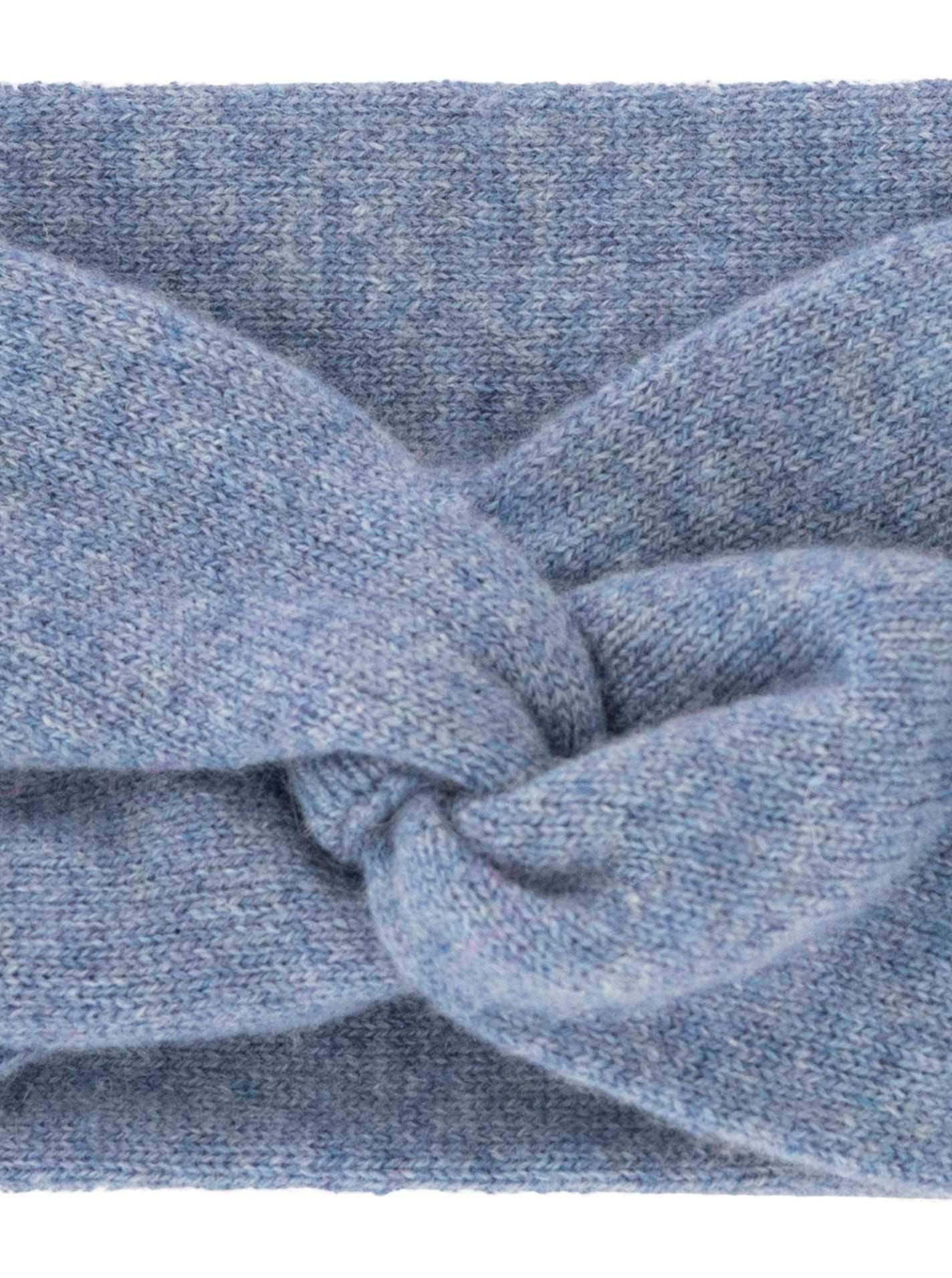 Zwillingsherz Serre-tête »100% Cashmere "Classic"« nœud devant, chaud, design classique tricoté