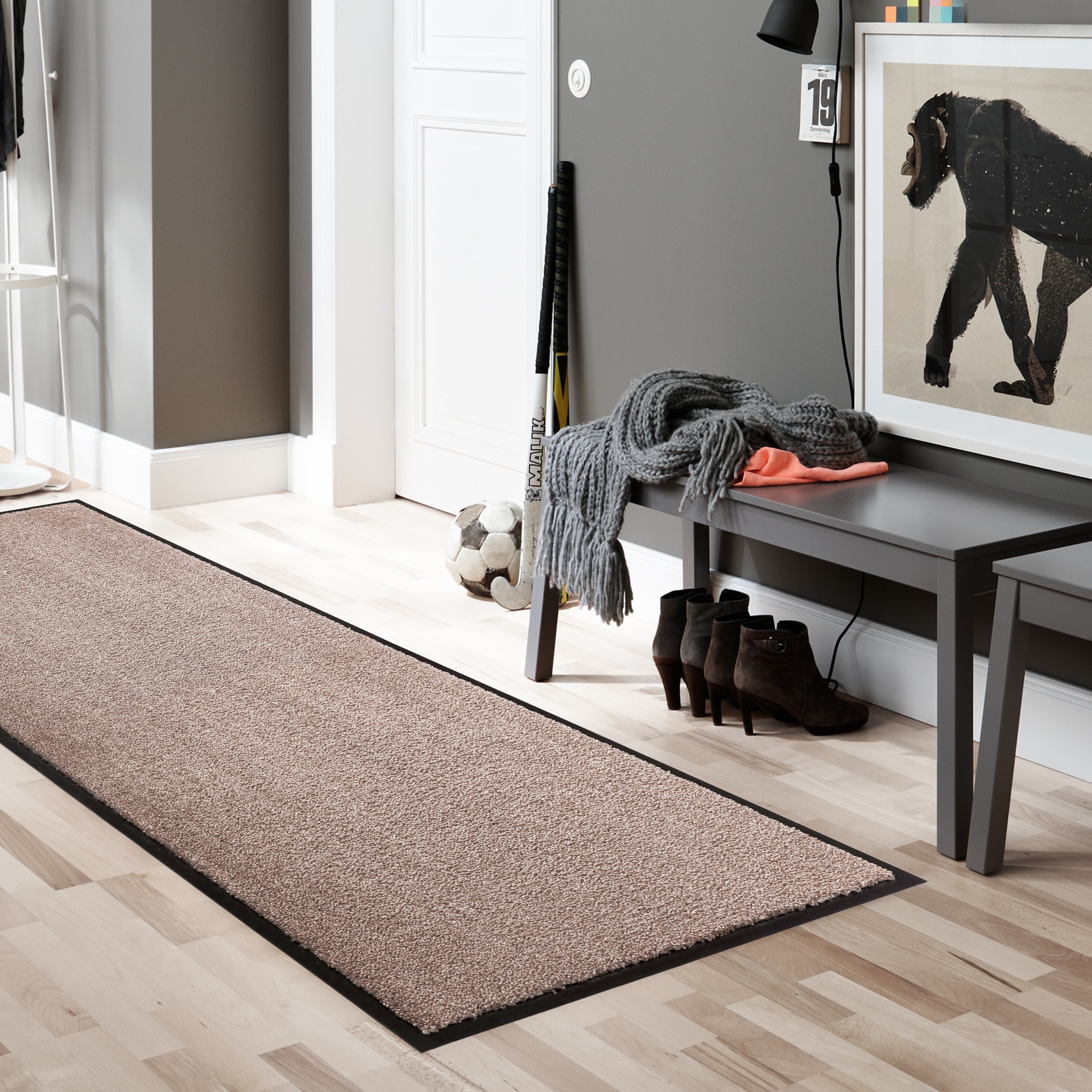 SCHÖNER WOHNEN-Kollektion Fussmatte »Miami Uni« rechteckig 7 mm Höhe Schmutzfangmatte, waschbar