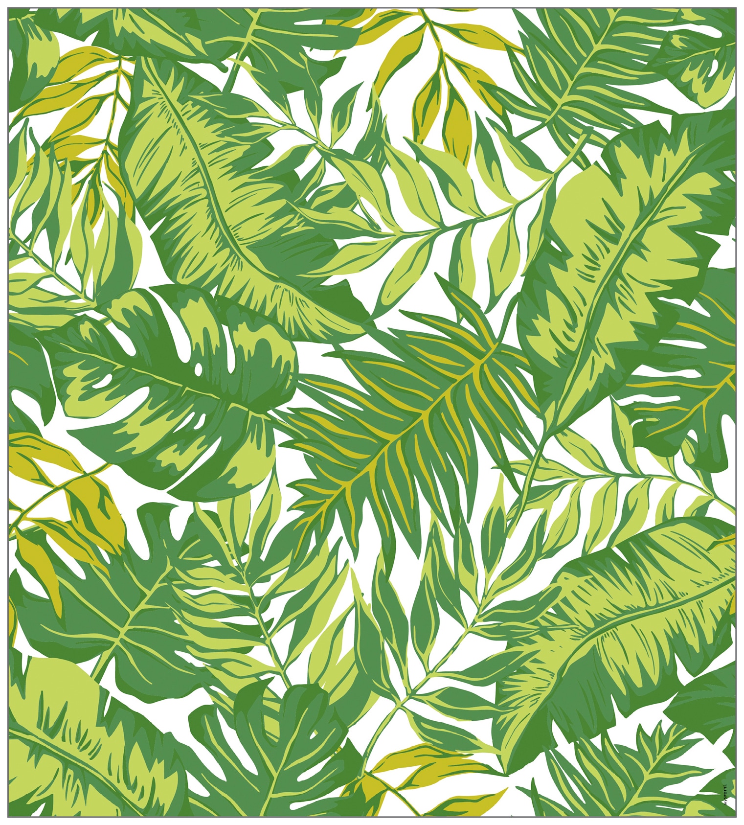 MySpotti Fensterfolie »Look Palm Leaves green«, halbtransparent,  glattstatisch haftend, 90 x 100 cm, statisch haftend kaufen