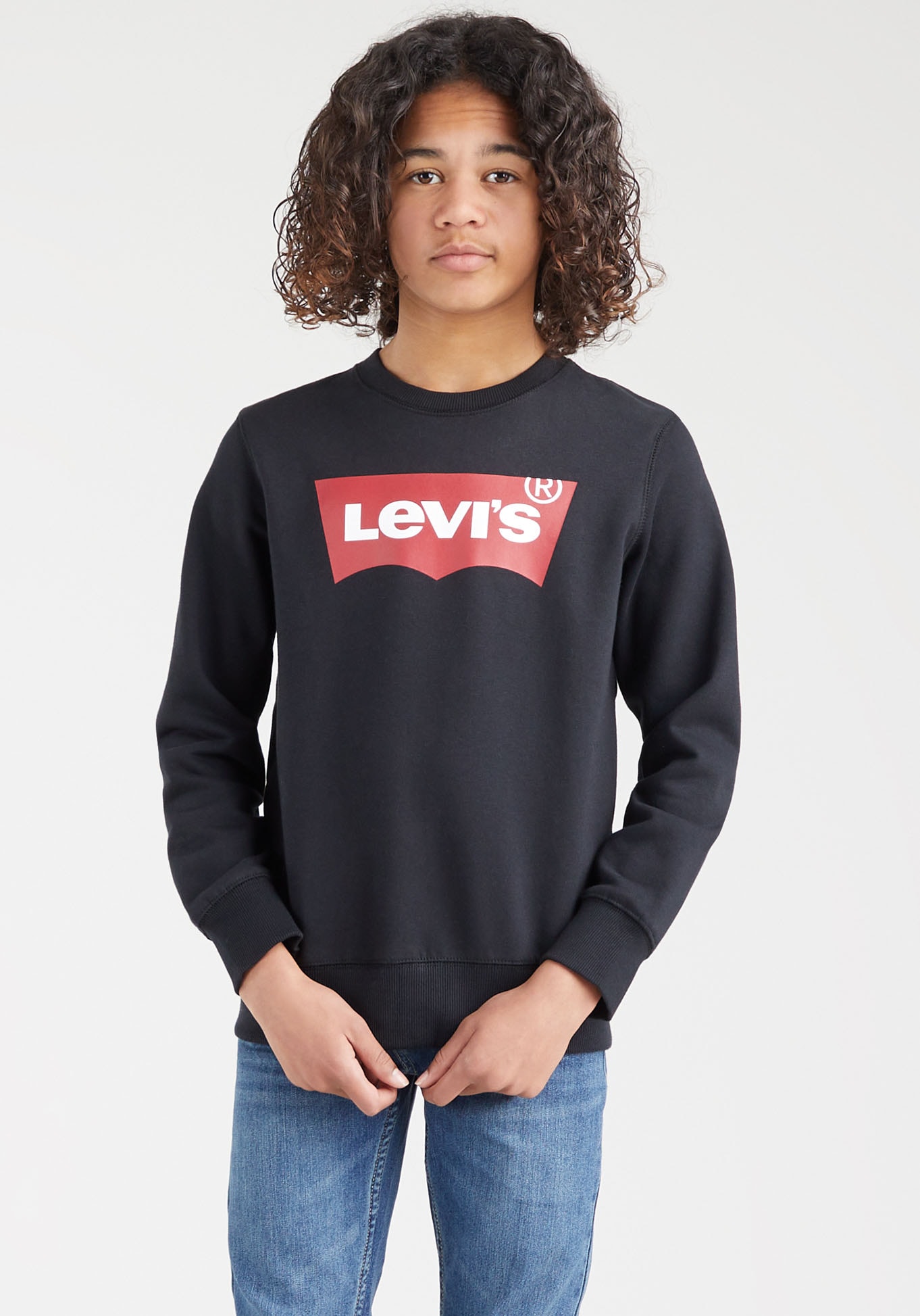 Levi's® Kids Sweatshirt »LVB LVB FRENCH TERRY BATWING«, mit grossem Logo
