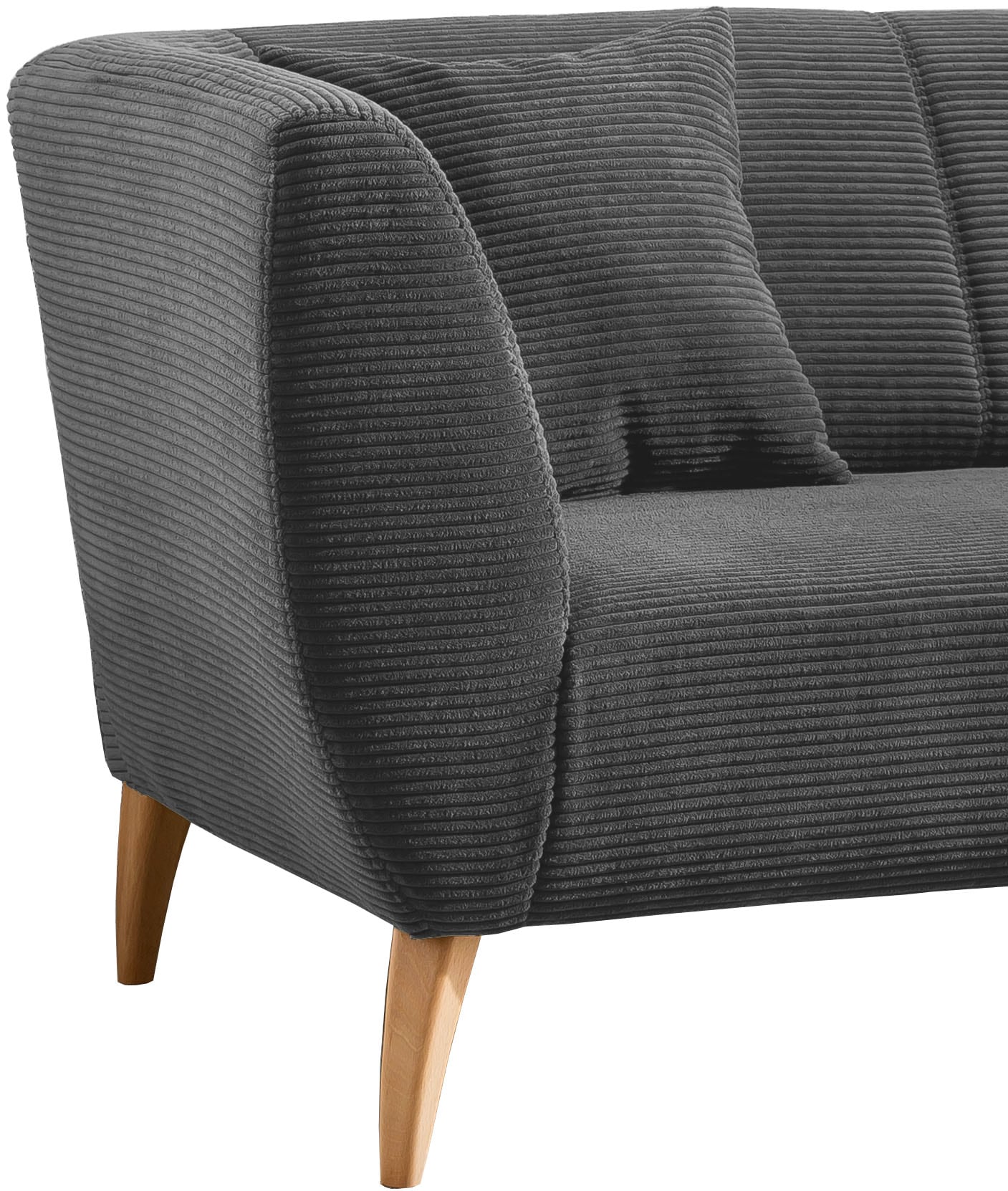 Home affaire Ensemble rembourré »Lazio modern und bequem, schmale Armlehnen, tolle Detailverarbeitung« Ensemble, 3-Sitzer und 2-Sitzer, 2 cuis tlg. zwei verschiedene Fussfarben wählbar