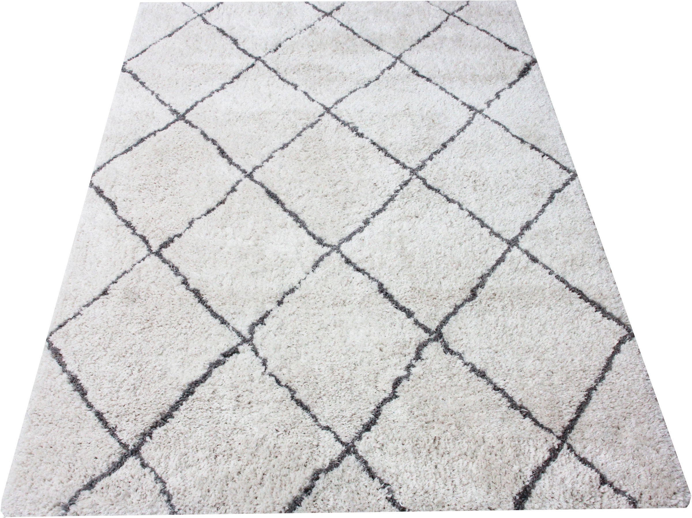 Image of Timbers Hochflor-Teppich »Pueblo«, rechteckig, 35 mm Höhe, besonders weich durch Microfaser, Rauten-Design, Boho Look, Wohnzimmer bei Ackermann Versand Schweiz
