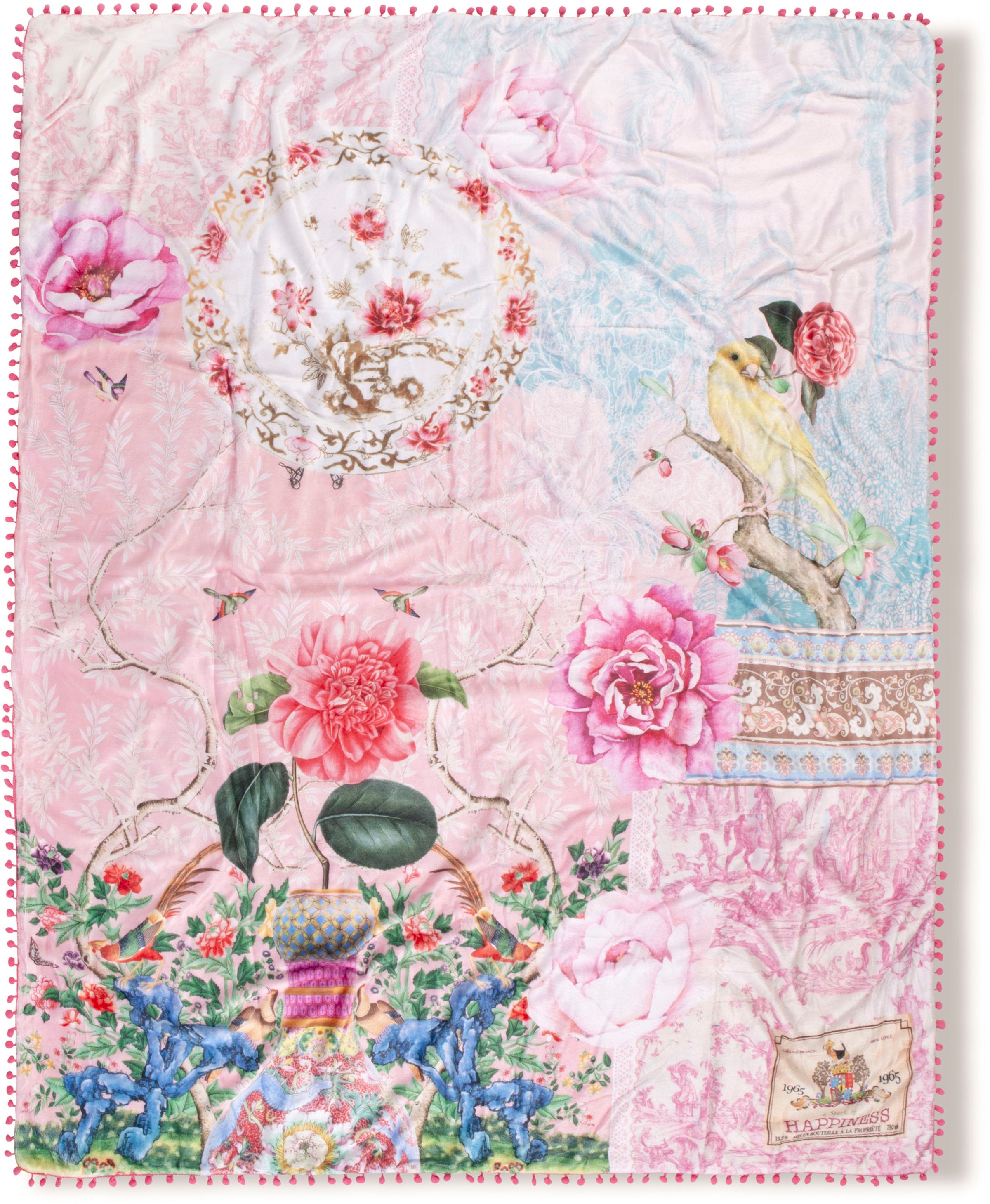 Image of Happiness Plaid »Jasmin«, mit Pompons, Kuscheldecke bei Ackermann Versand Schweiz