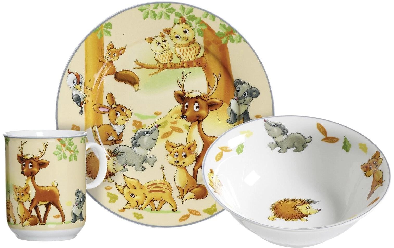 Image of Ritzenhoff & Breker Kindergeschirr-Set "Waldtiere 3-teilig"