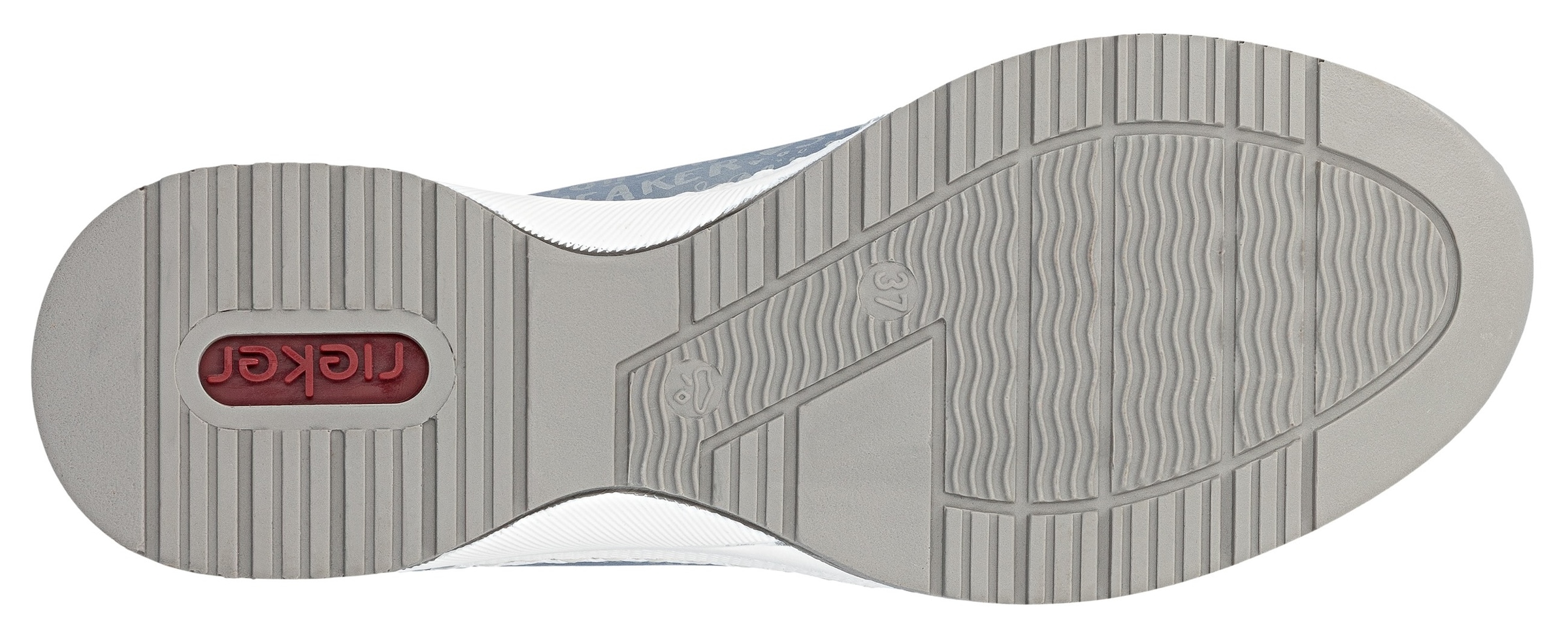 Rieker Sneakers  mit Lettern bedruckt, Freizeitschuh, Halbschuh, Schnürschuh