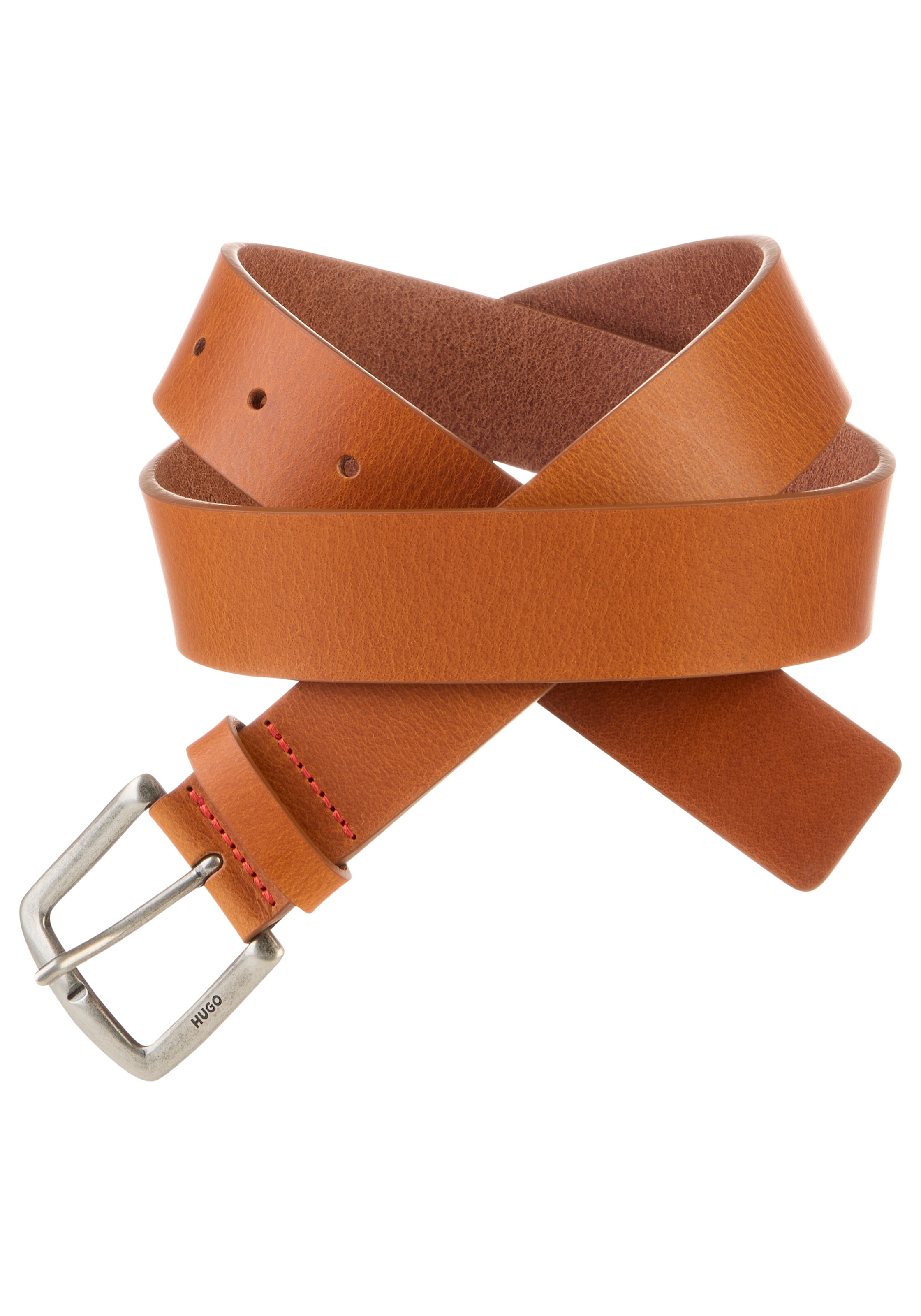 Image of HUGO Ledergürtel "Gordy Sz35" mit Logoprägung an der Schliesse