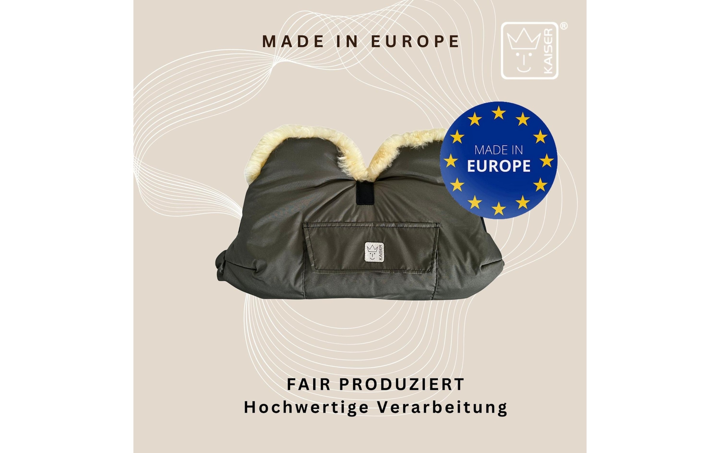 Kaiser Chauffe-mains pour poussette »Lammfell Big«