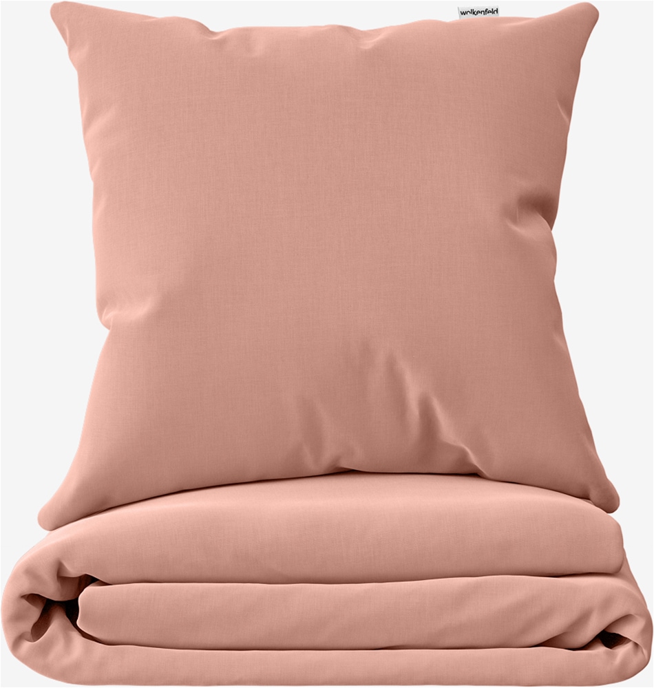 Wolkenfeld Linge de lit »Renforcé Bettwäsche Baumwolle - Natürlich weiches Schlafgefühl« 2 cuis 135x200 cm, 155x220 & grandes tailles I incl. taies d’oreiller 80x80 I uni