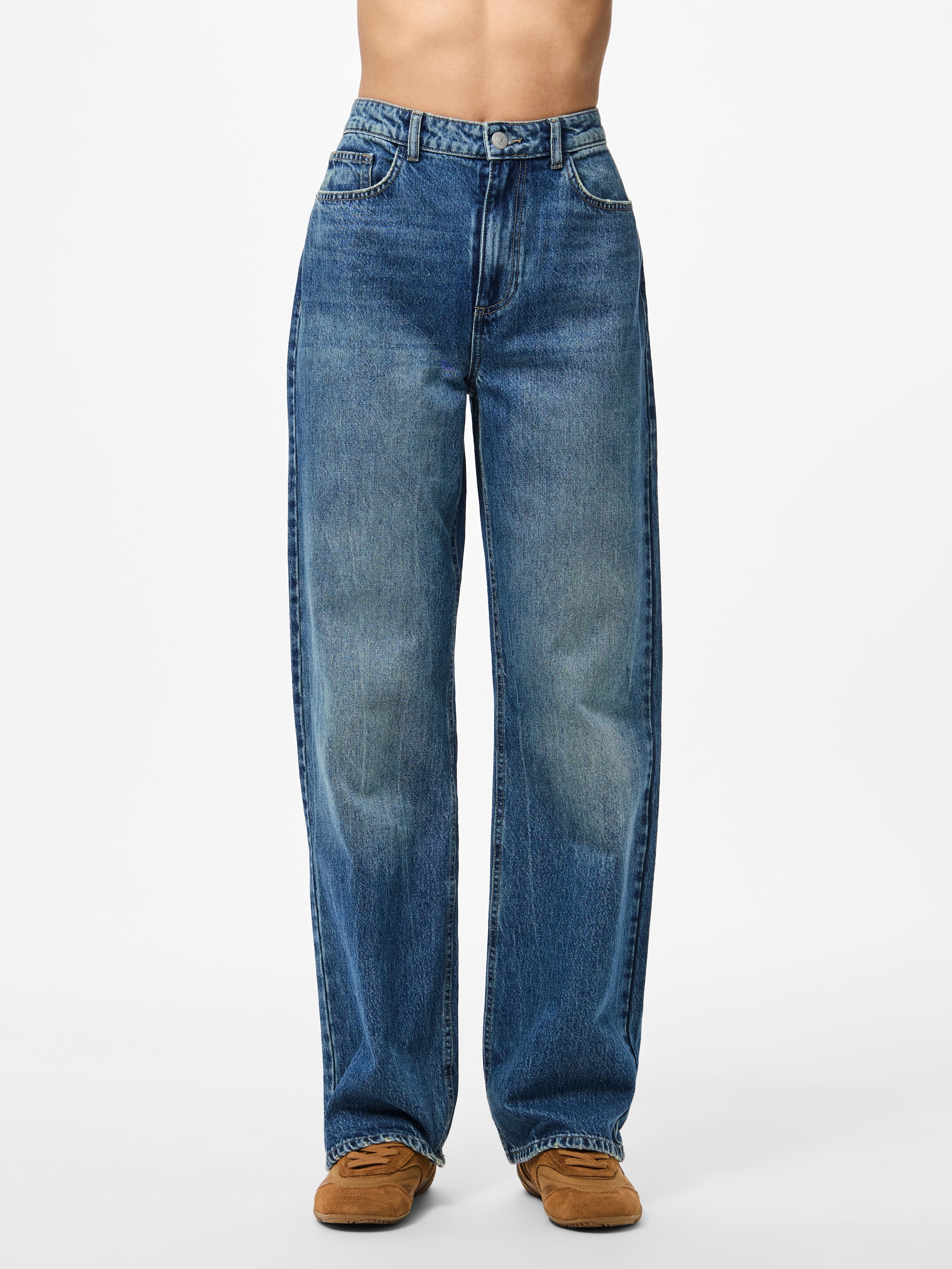 Image of pieces High-waist-Jeans "PCKATE HW STRAIGHT JEANS MB NOOS BC"