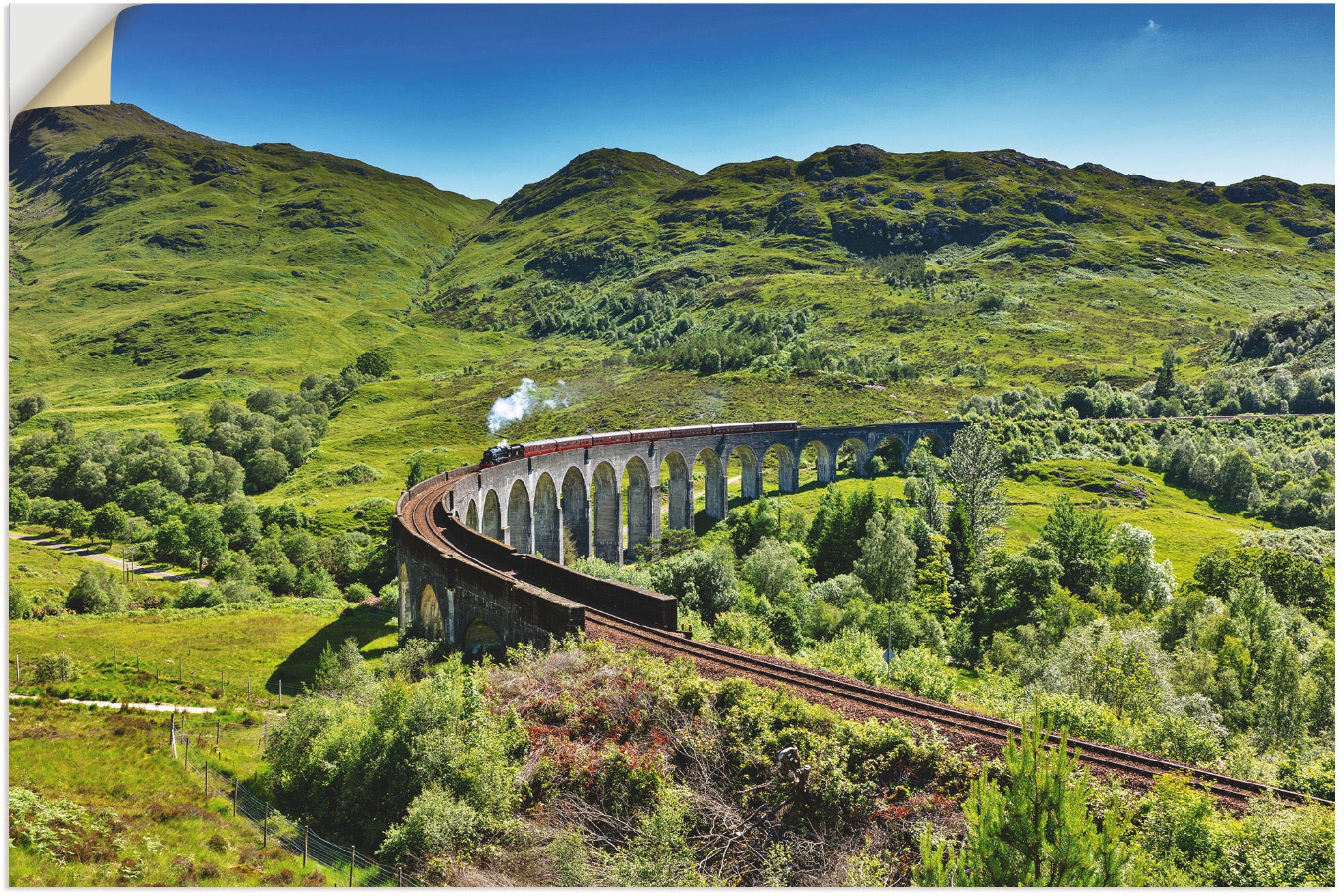 Image of Artland Wandbild »Jacobiter Express«, Brücken, (1 St.), in vielen Grössen & Produktarten - Alubild / Outdoorbild für den Aussenbereich, Leinwandbild, Poster, Wandaufkleber / Wandtattoo auch für Badezimmer geeignet bei Ackermann Versand Schweiz