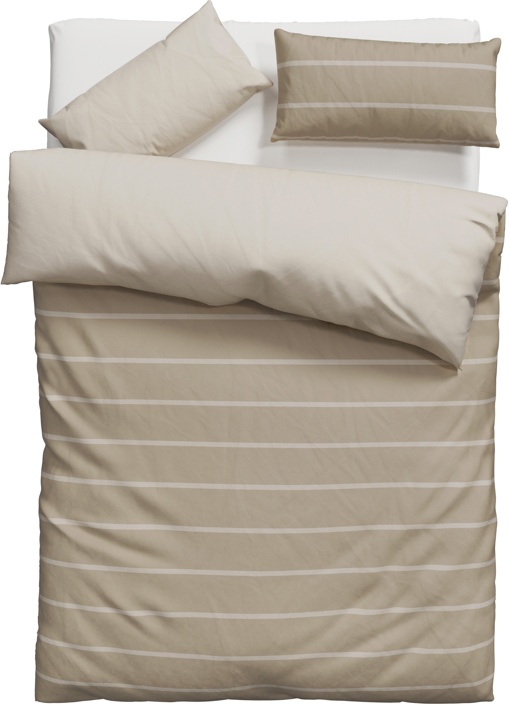 GOODproduct Linge de lit »Katja« 2 cuis Bettwäsche aus Baumwolle, Bettwäsche mit Streifen-Design, Wendeoptik