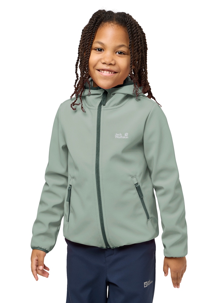 Jack Wolfskin Softshelljacke »FOURWINDS JACKET KIDS« mit Kapuze