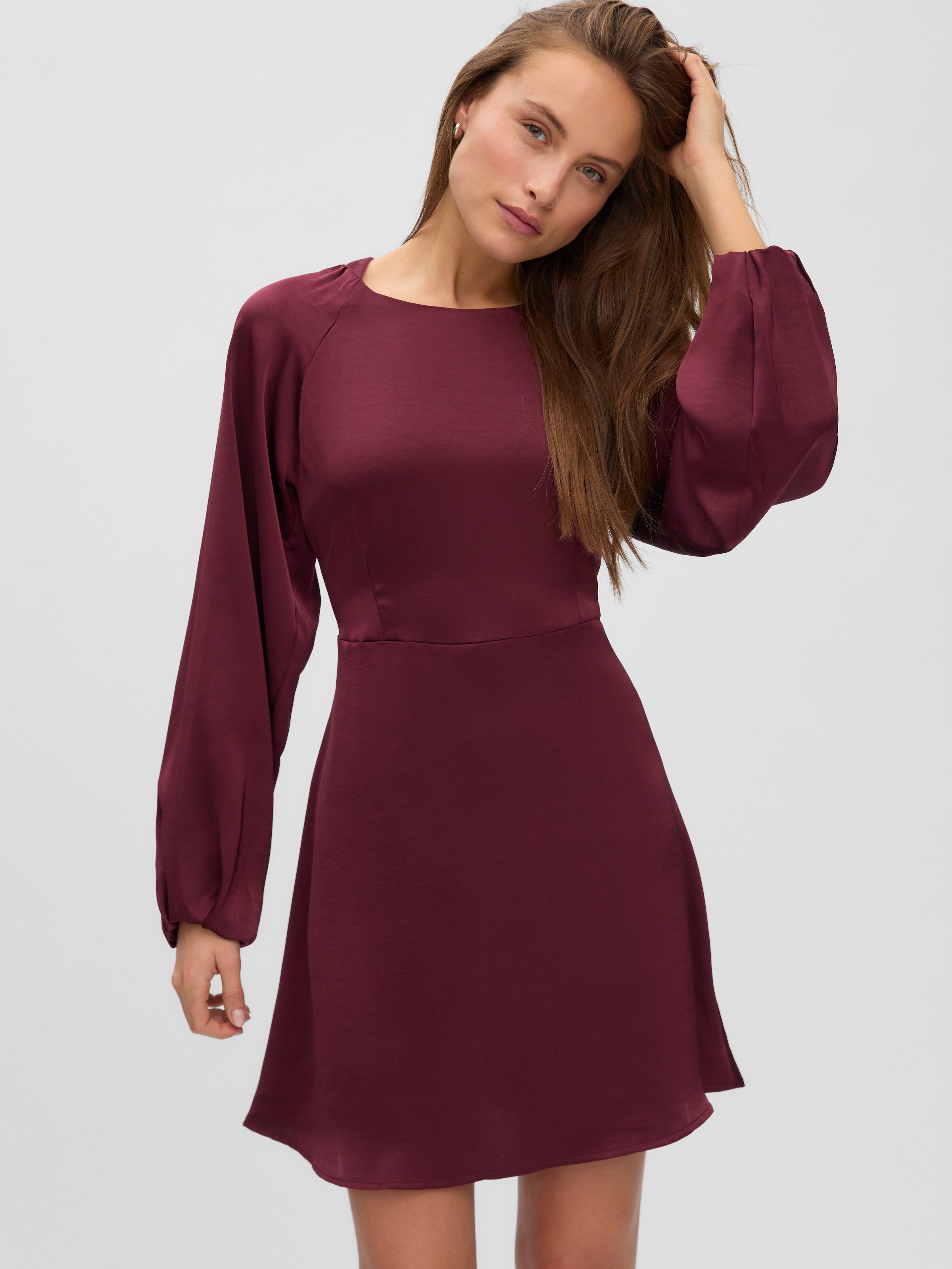 Image of Vero Moda Minikleid "VMMIRO LS SHORT DRESS WVN NOOS" Kunstfaser, regular fit
