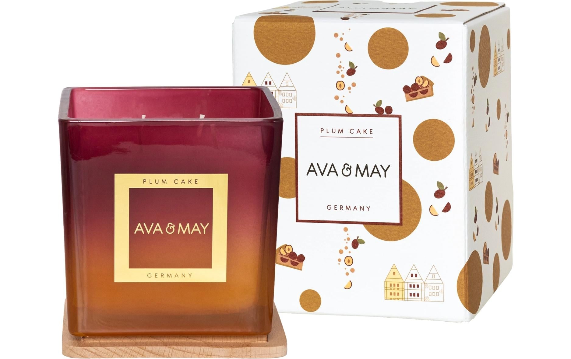 AVA & MAY Duftkerze »Plum Cake, 450 g«