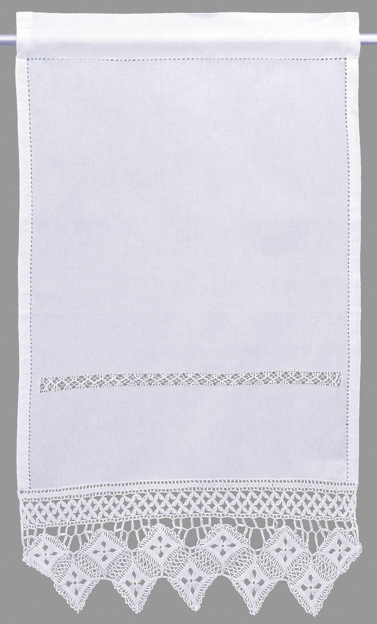 Image of HOSSNER - ART OF HOME DECO Scheibengardine »BALDO«, (1 St.), Häkelspitze - ECHTE Handarbeit bei Ackermann Versand Schweiz