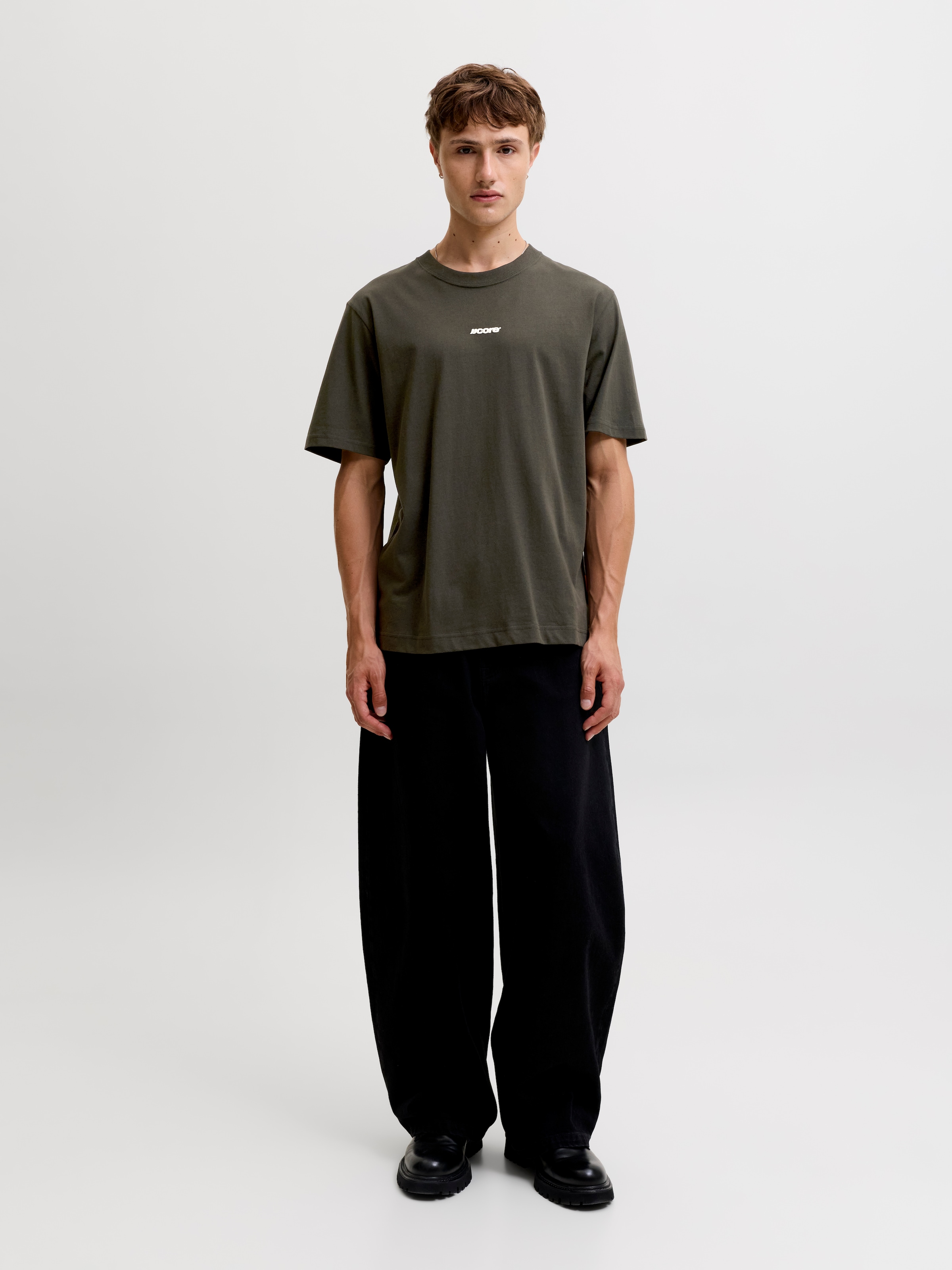 Jack & Jones Rundhalsshirt »JCOCLUB BACK SCRIPT TEE SS CREW NECK SN« Baumwolle, relaxed fit