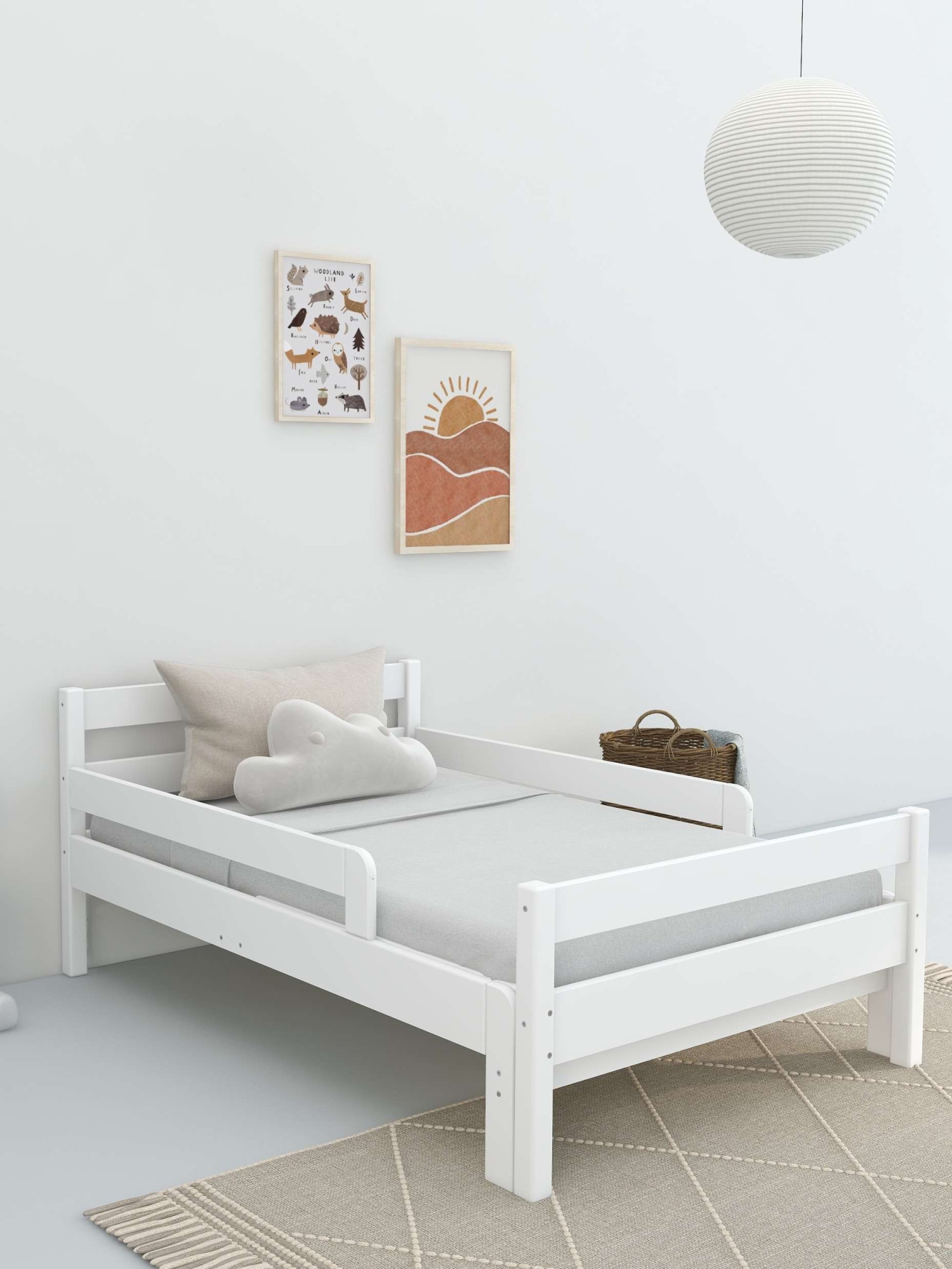 Home affaire Kinderbett »Wenke, Bett, Massivholzbett (90x200 cm)«, aus massiver Kiefer, inklusive Lattenrost, Liegefläche ausziehbar