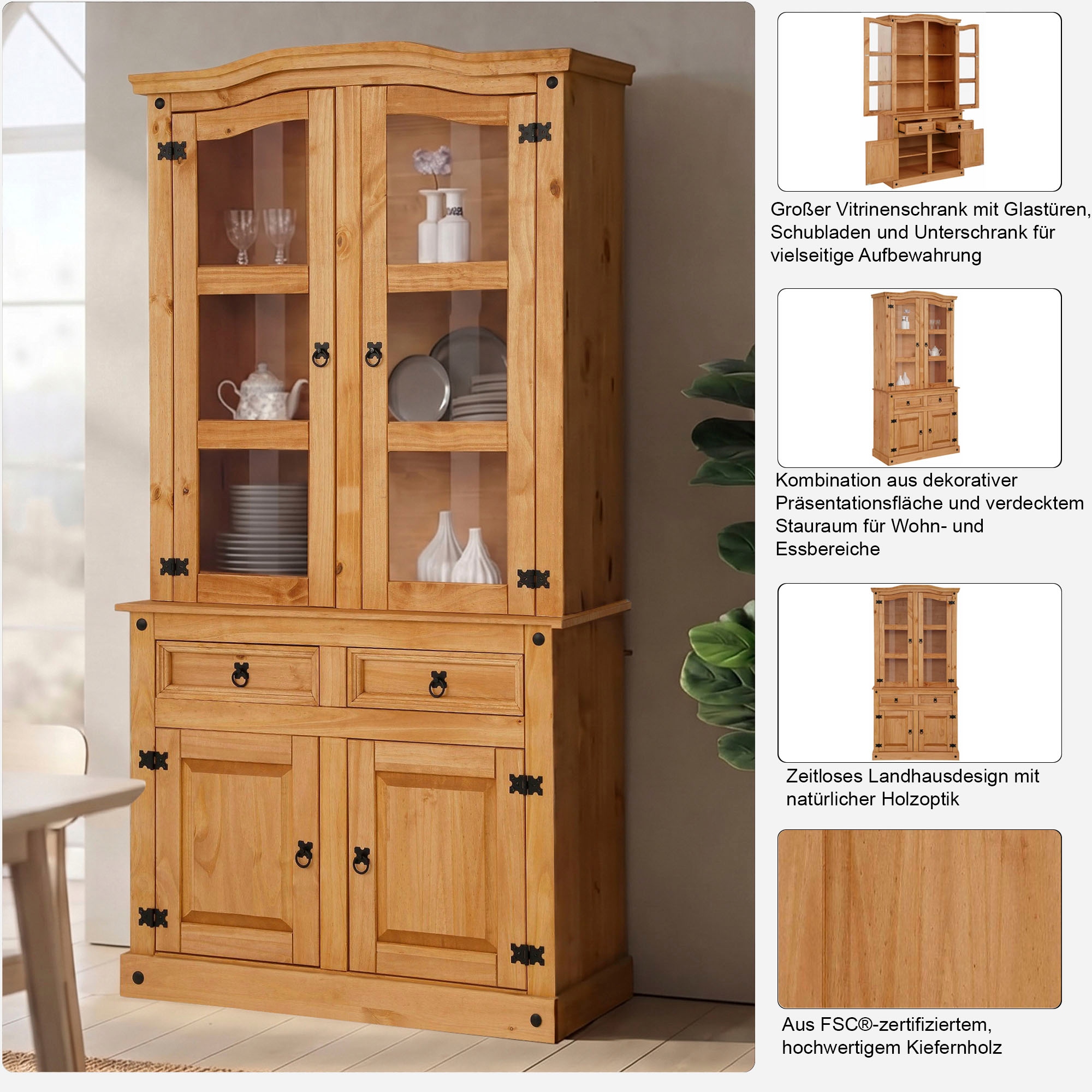 GOODproduct Buffet »Mexico« aus massiver Kiefer, Breite 106 cm