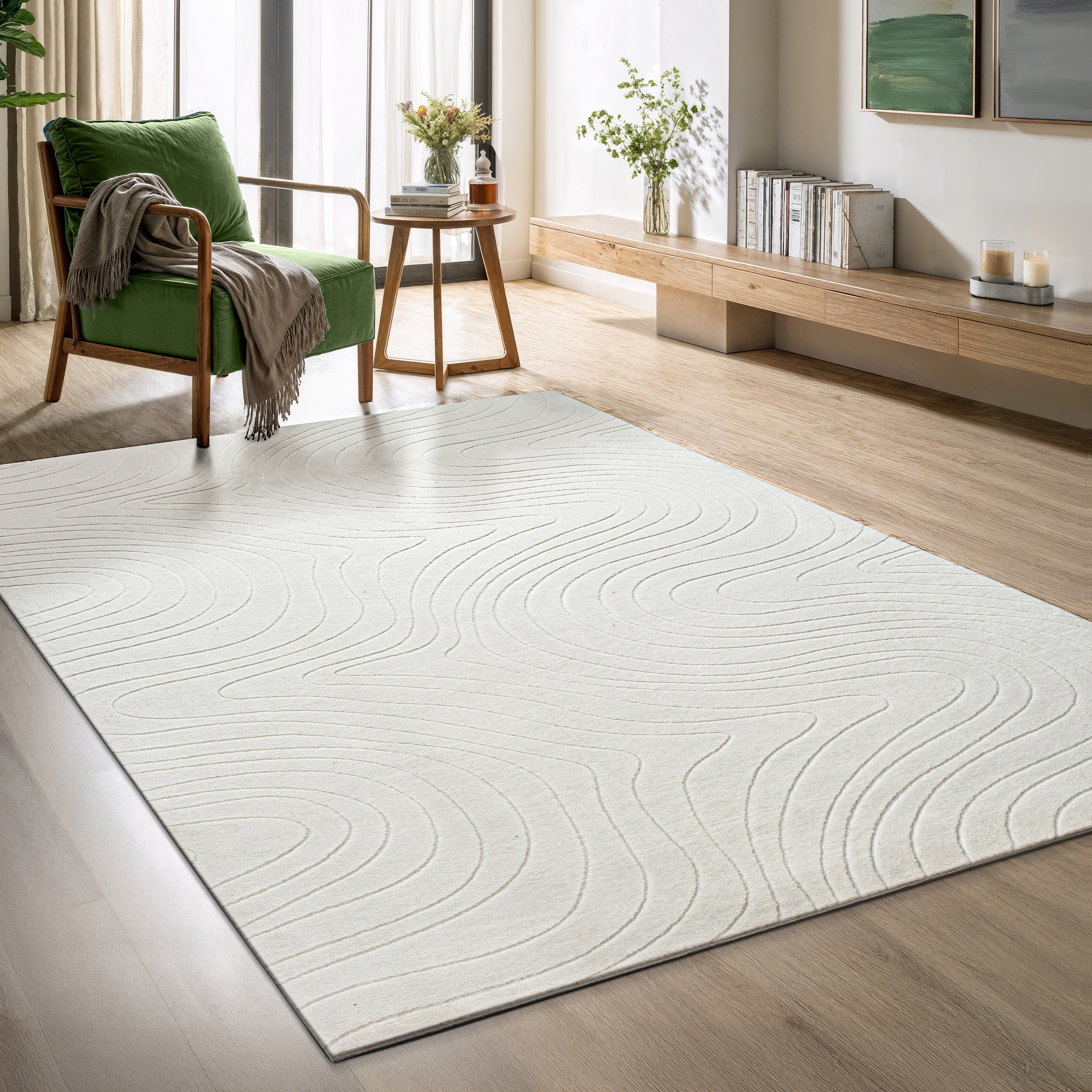Image of GOODproduct Teppich "Novva" rechteckig 8 mm Höhe mit Anti-Rutsch-Rücken und 3D-Optik