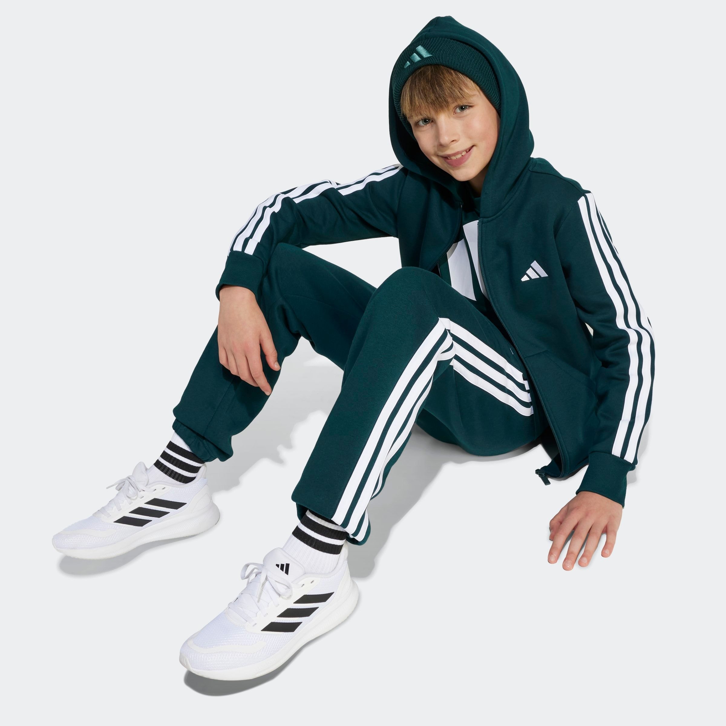 adidas Sportswear Kapuzensweatshirt »J 3S FL FZ HD«