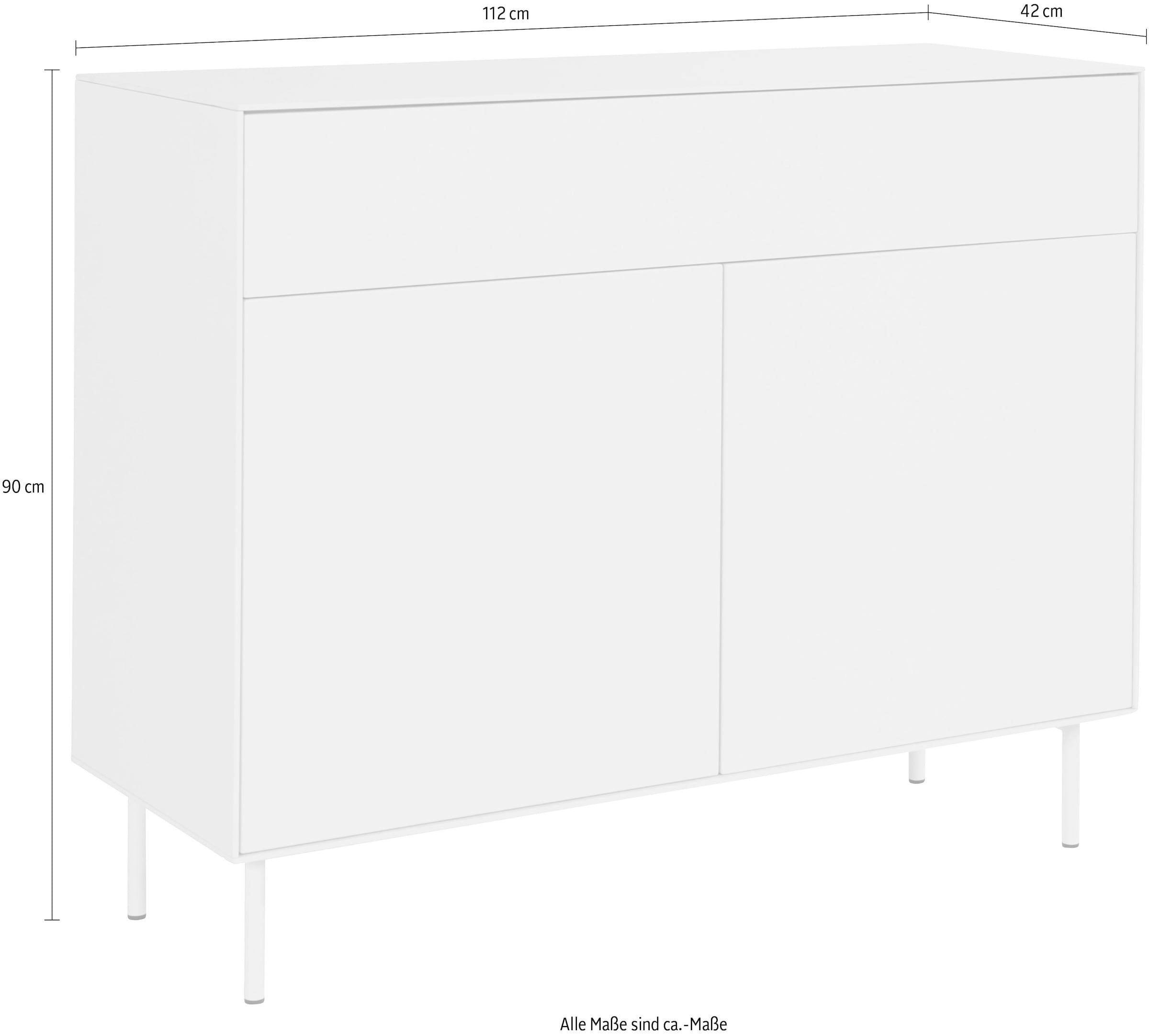 LeGer Home by Lena Gercke Sideboard »Essentials«, Breite: 112cm, MDF lackiert, Push-to-open-Funktion