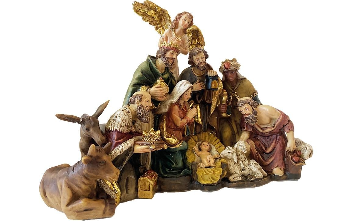 Botanic-Haus Krippenfigur »Krippenblock mit Eseln 20,2 cm«