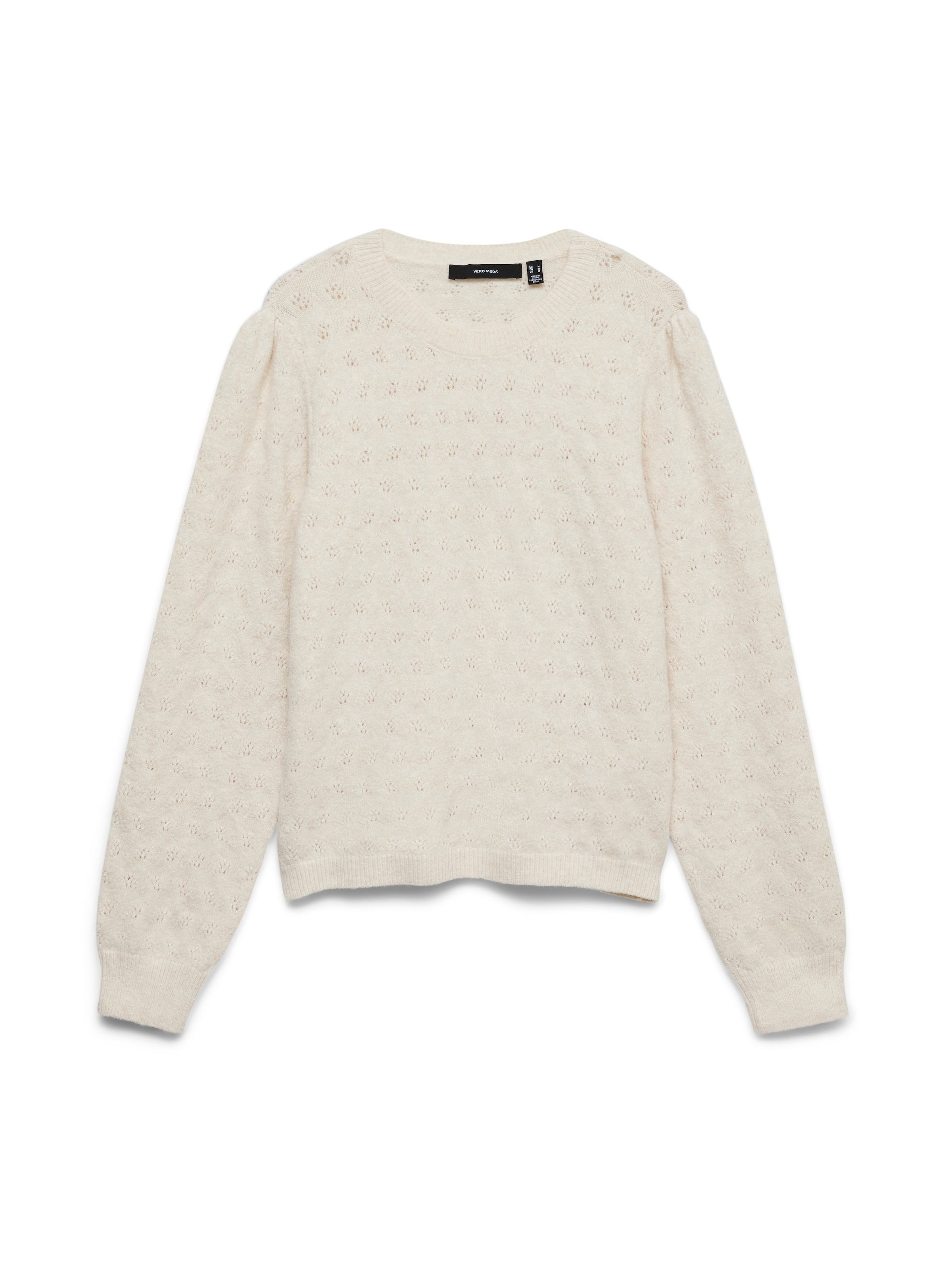 Vero Moda Strickpullover »VMDOFFY STITCH LS O-NECK PULLOVER NOOS« Materialmix, regular fit