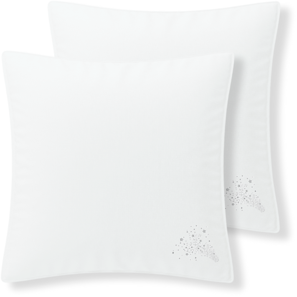 Image of GOODproduct Microfaserkissen "Baca, Kopfkissen 40x80 cm und 80x80 cm" Füllung: 6D-Hohlfaser Bezug: Polyester Spar-Set, 2-tlg., 2 Stk. tlg. Kissen, mit edlem Sternenaufdruck