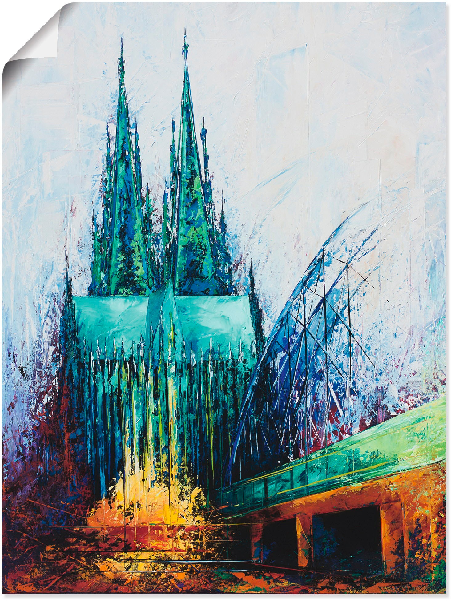 Image of Artland Wandbild »Kölner Dom«, Deutschland, (1 St.), in vielen Grössen & Produktarten - Alubild / Outdoorbild für den Aussenbereich, Leinwandbild, Poster, Wandaufkleber / Wandtattoo auch für Badezimmer geeignet bei Ackermann Versand Schweiz
