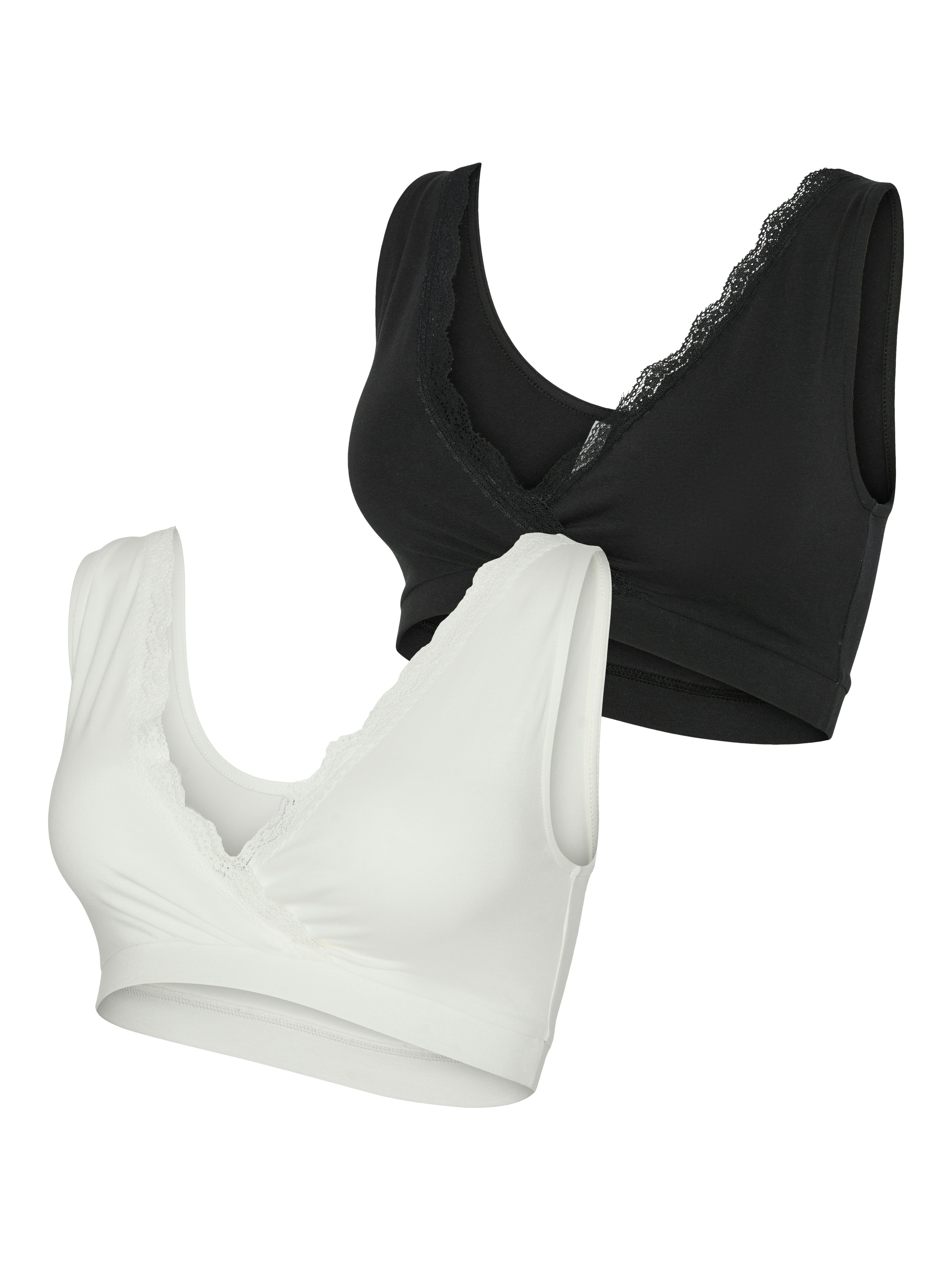 Mamalicious Bustier »MLHELENA CROSSY LACE BRA 2F 2-P NOOS« Packung, 2 Stk. tlg.