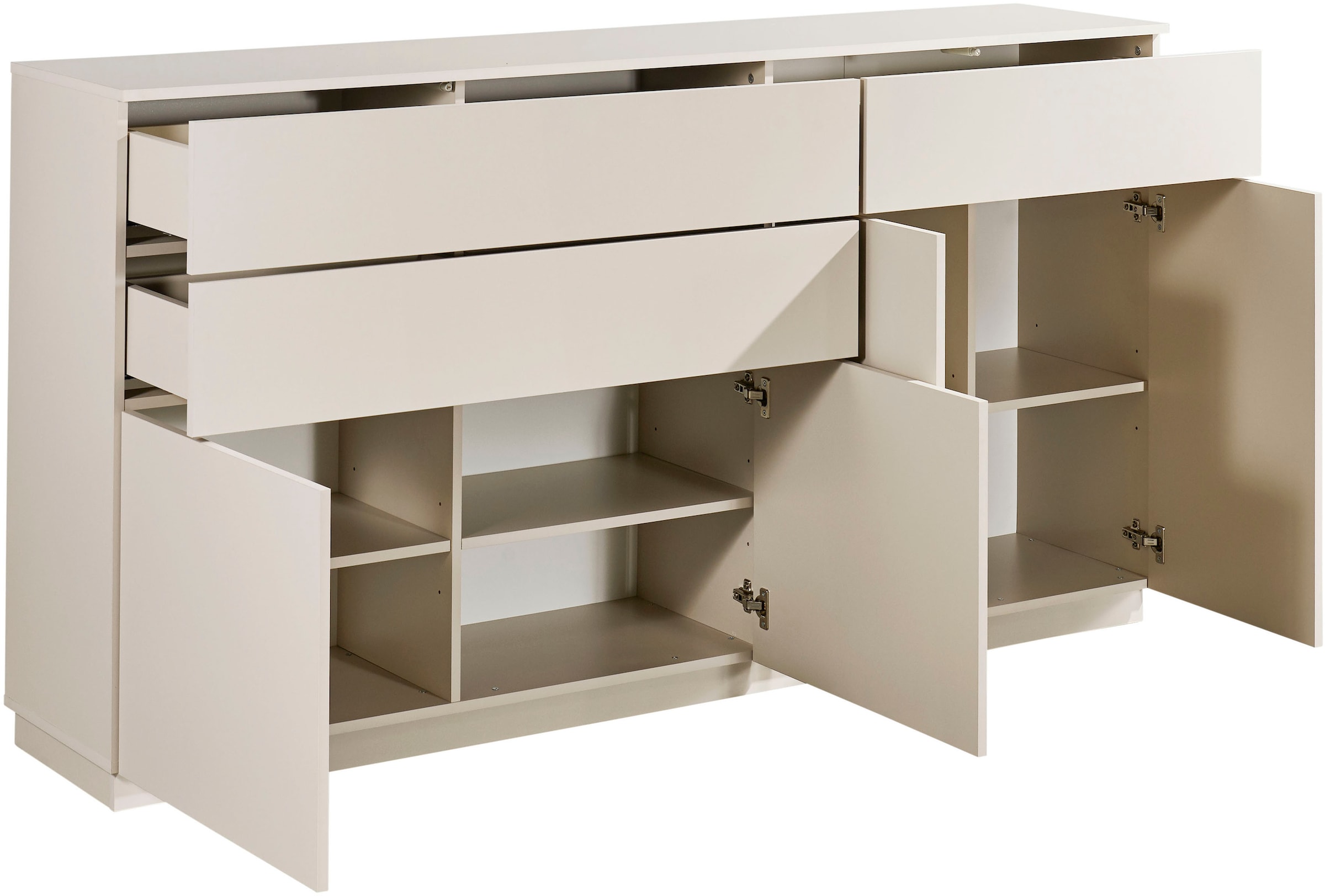 HBZ Sideboard »Vince Sideboard, B/H/T 191x100x38 cm« 1 Stk. tlg. Breite 191 cm, Push-to Open, Melaminbeschichtung