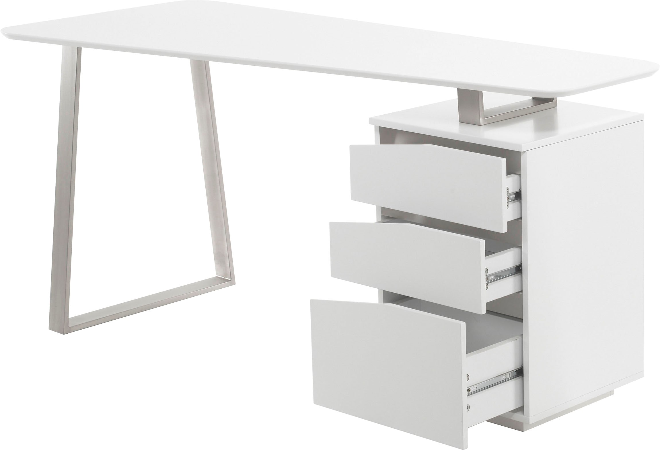 MCA furniture Schreibtisch »Tori«, weiss matt lackiert, mit 3 Schubladen, Breite 150 cm