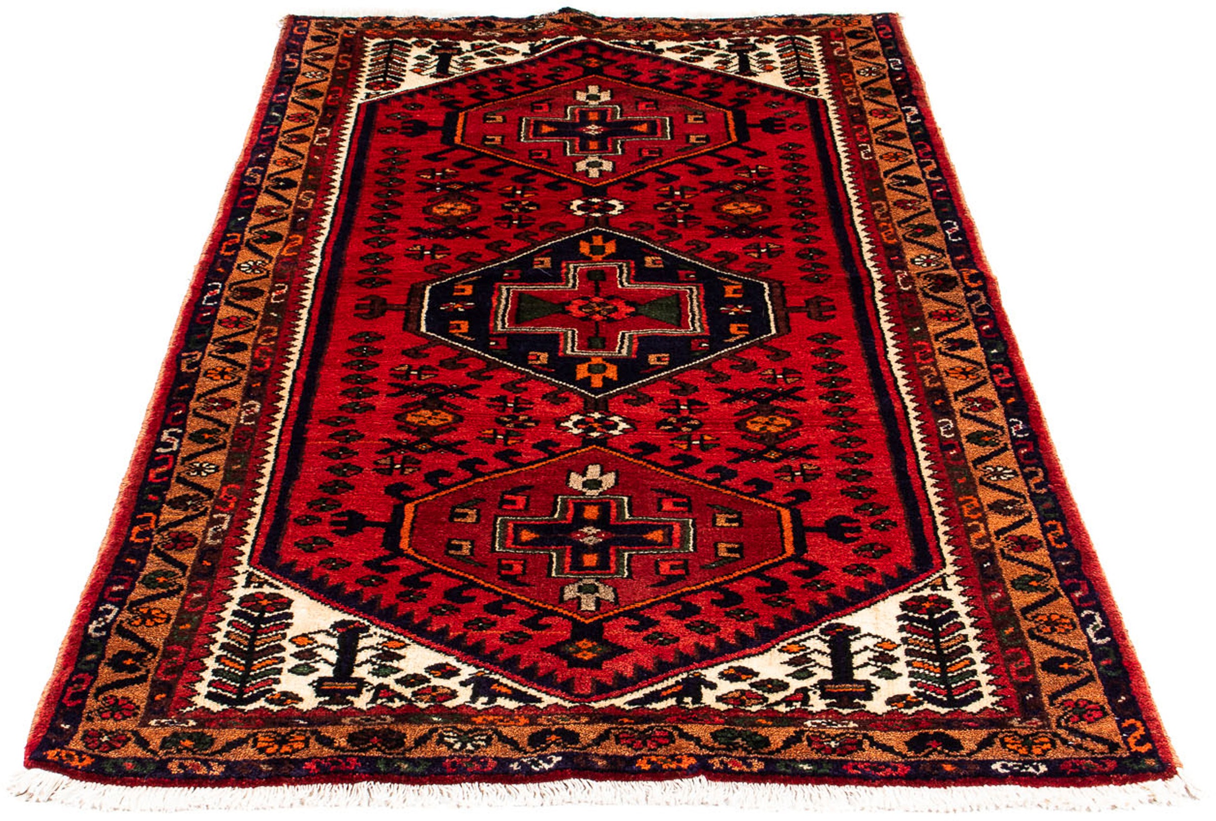 Image of morgenland Orientteppich »Perser - Nomadic - 188 x 105 cm - dunkelrot«, rechteckig, 10 mm Höhe, Wohnzimmer, Handgeknüpft, Einzelstück mit Zertifikat bei Ackermann Versand Schweiz