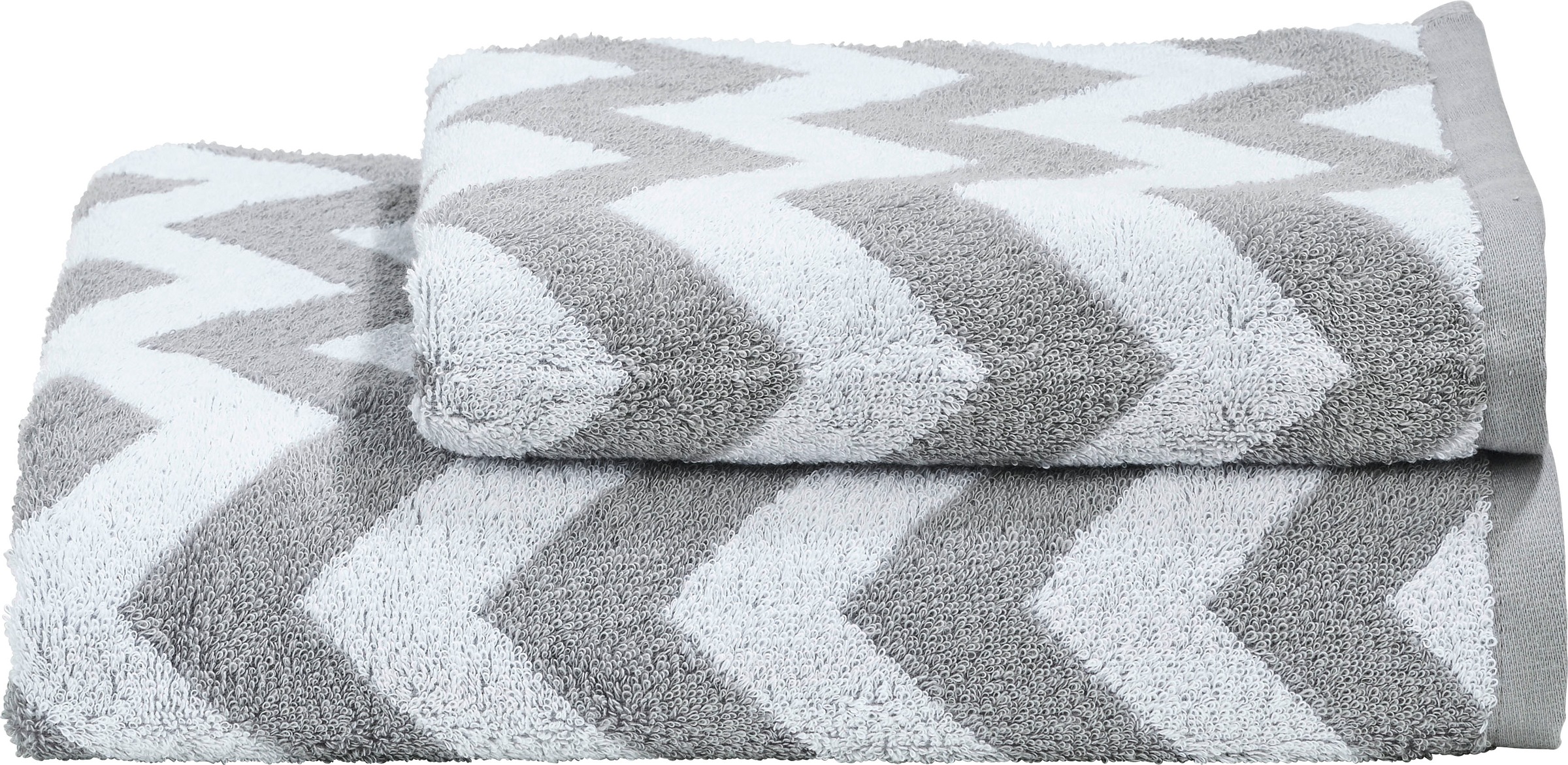 Image of done.® Handtuch Set »Daily Shapes ZickZack«, Set, 2 tlg., Jacquard-Walkfrottier, Jacquardgewebe, modernes Muster, in verschiedenen Set Varianten erhältlich bei Ackermann Versand Schweiz