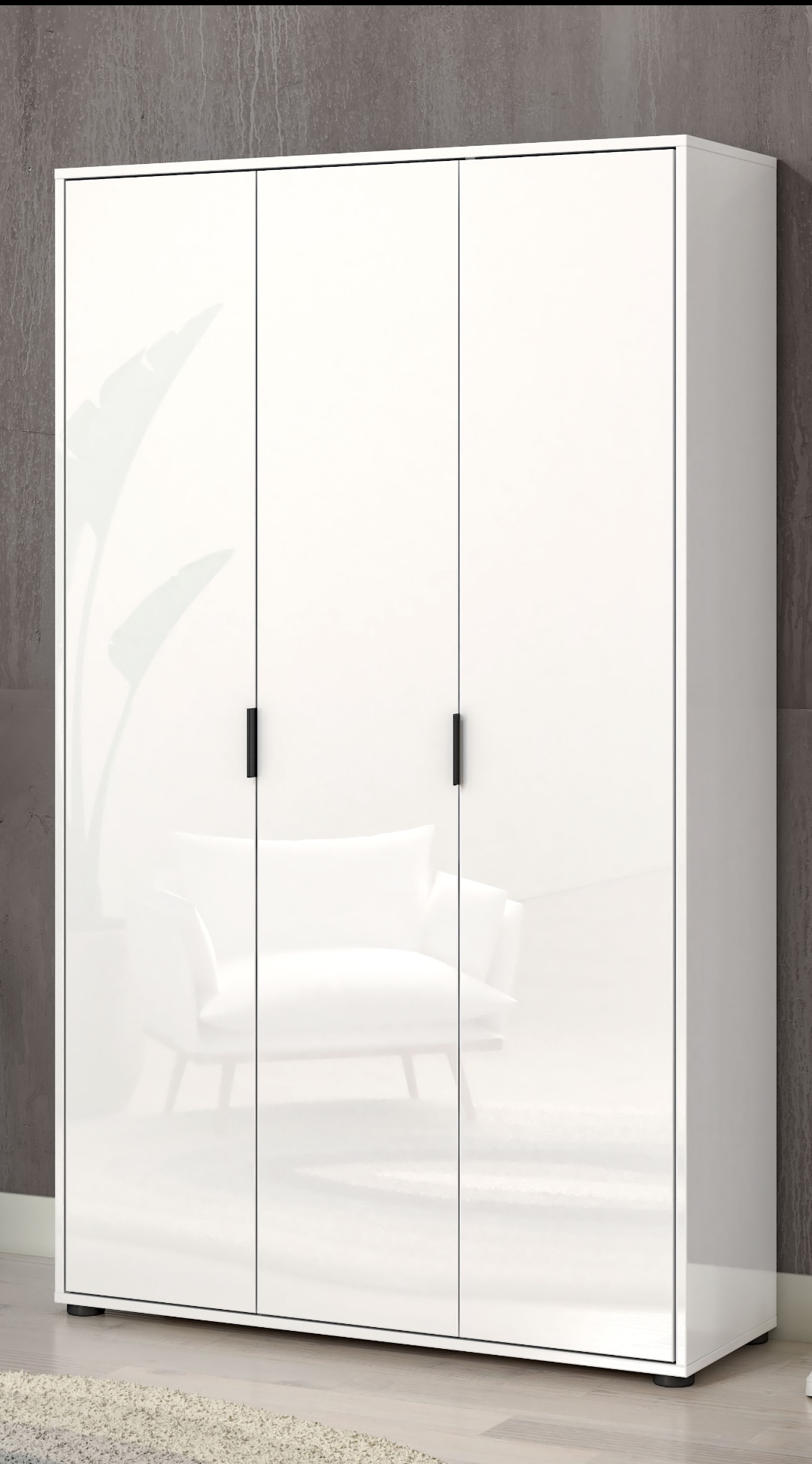 INOSIGN Mehrzweckschrank »Stauraumschrank , Breite 107 cm , Höhe 178 cm« 1 Stk. tlg. 3 Türen,1 kleiner und 3 grosse Einlegeböden- Schrank hochglanz lackiert