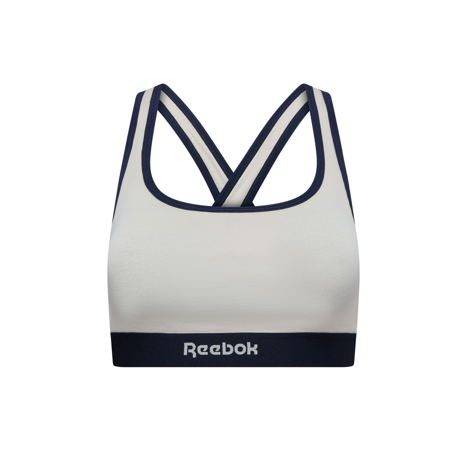Image of Reebok Bustier "JALA" breite Träger, ohne Bügel, atmungsaktiv, mit Logo, Baumwollmix