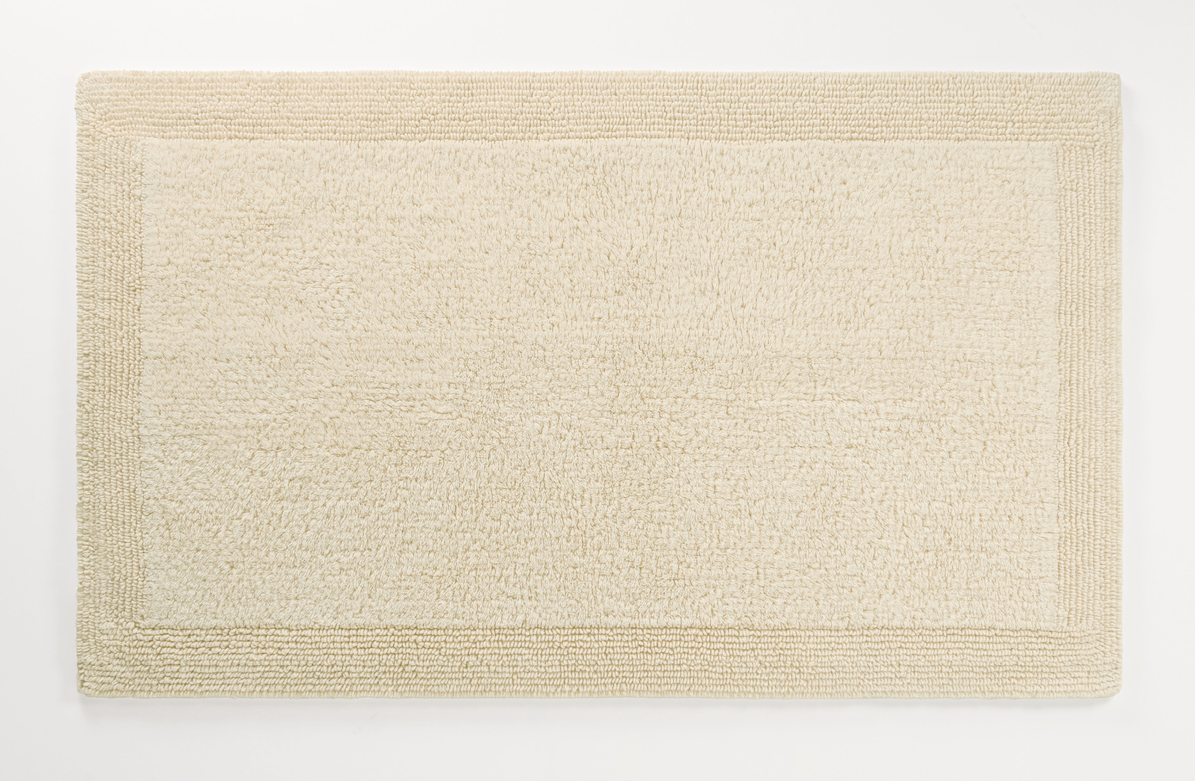 my home Badematte »Kapra, Badvorleger, Badezimmer Teppich«, beidseitig nutzbar-fussbodenheizungsgeeignet-strapazierfähig, mit Bordüre, Badteppich, Badematte, Baumwolle
