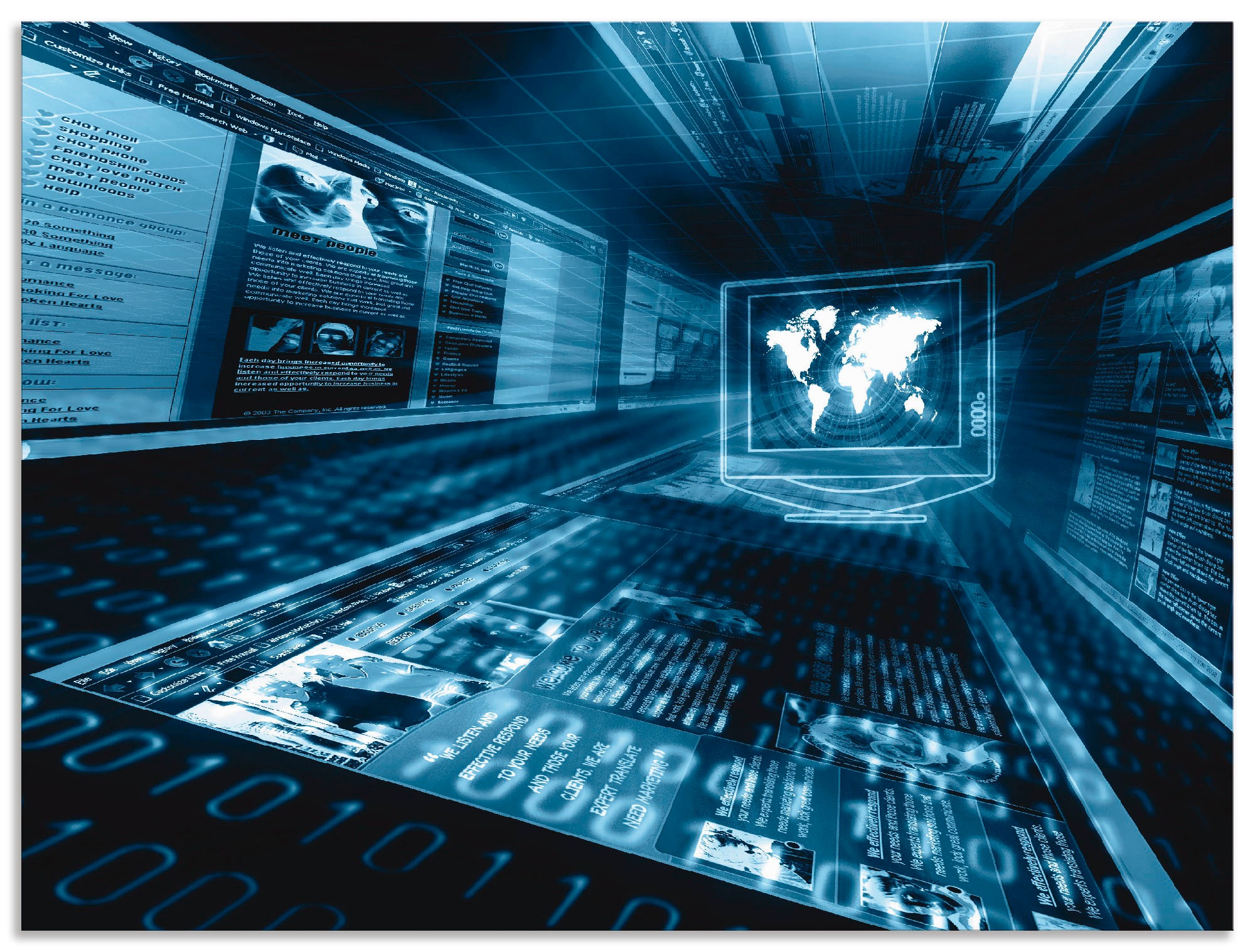 Image of Artland Wandbild »Internet Konzept«, Geräte & Werkzeuge, (1 St.), in vielen Grössen & Produktarten - Alubild / Outdoorbild für den Aussenbereich, Leinwandbild, Poster, Wandaufkleber / Wandtattoo auch für Badezimmer geeignet bei Ackermann Versand Schweiz