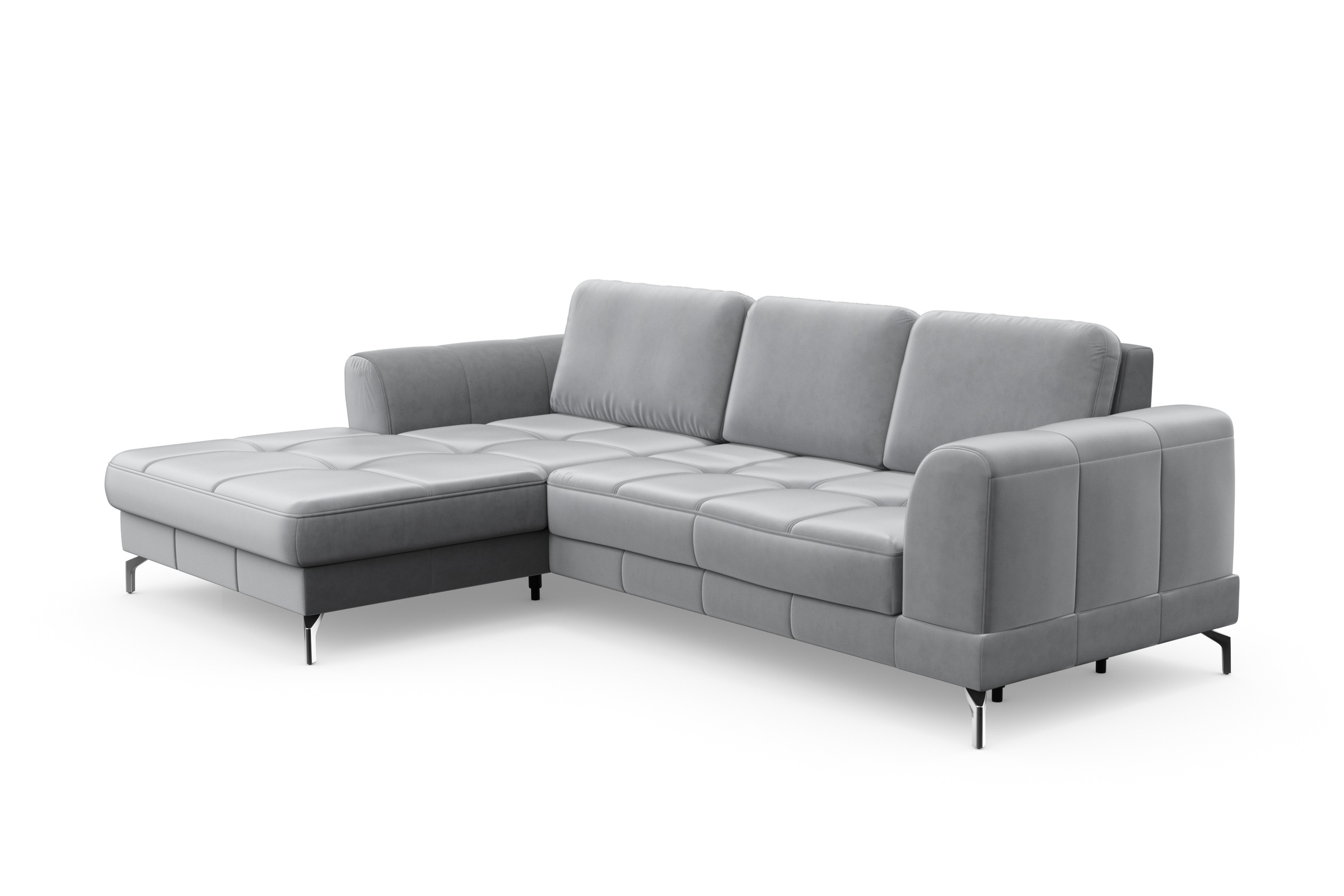 sit&more Ecksofa »Bendigo L-Form«, inklusive Sitztiefenverstellung, Bodenfreiheit 12 cm, in 2 Fussfarben