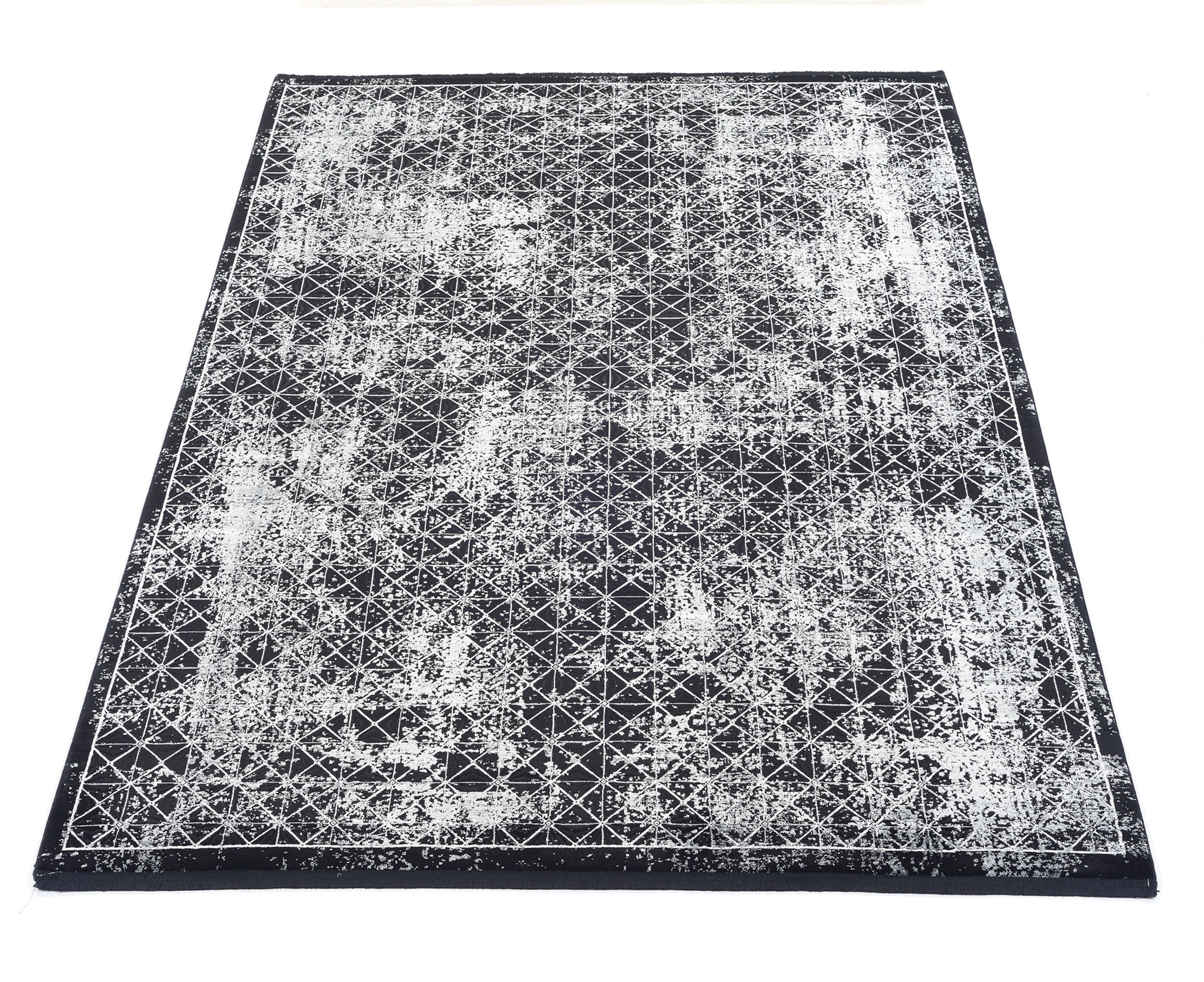 Image of WK WOHNEN Teppich "BLACKLINE DIAMOND" rechteckig 8 mm Höhe fein eingefasst, sowie speziell veredelt, besonders flache Struktur