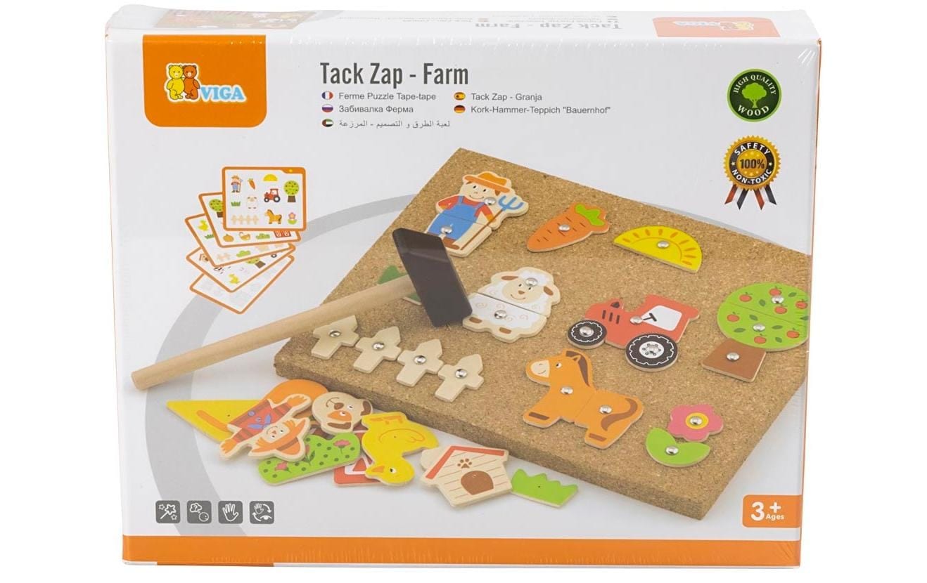 Viga® Holzspielzeug Spiel »Bauernhof«