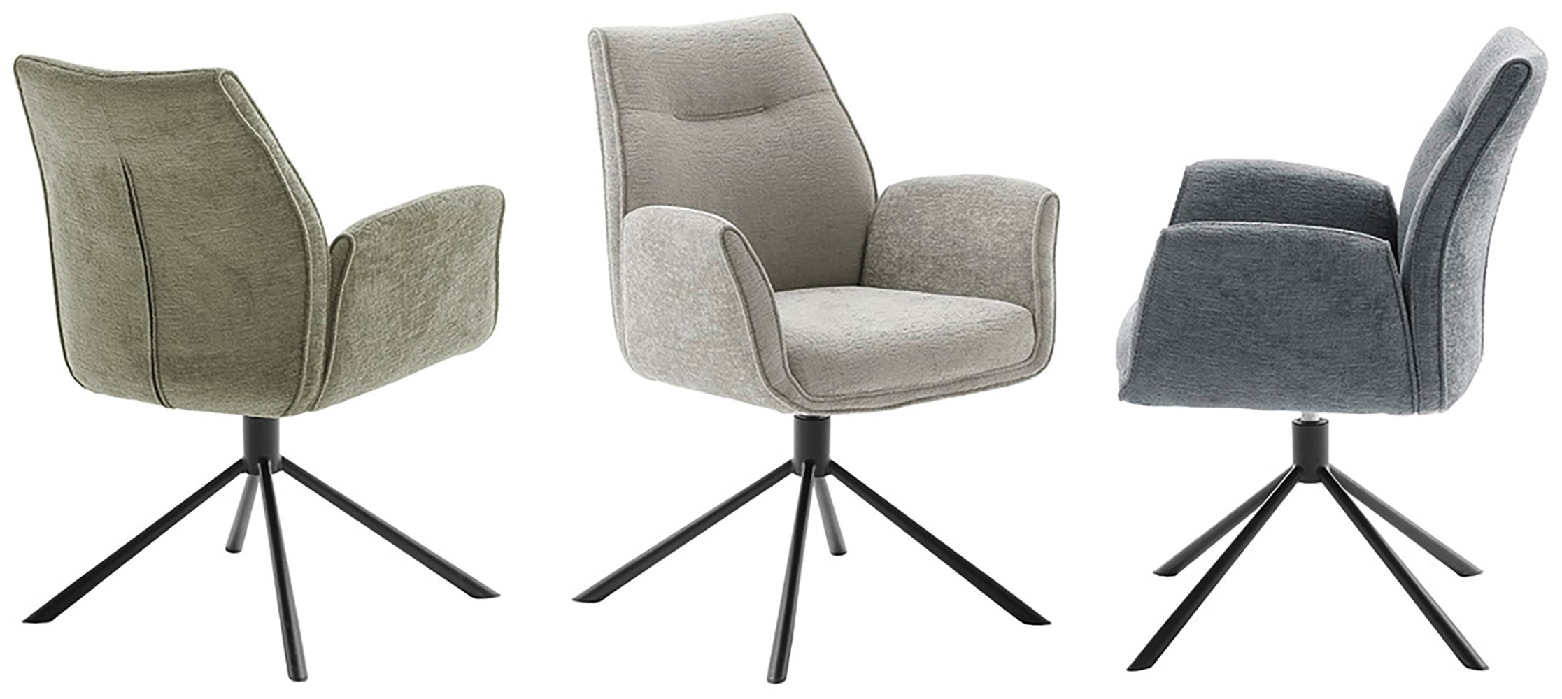 MCA furniture Chaise de salle à manger »DIVERIA« () (2er-Set) 4-Fuss-Stuhl,drehbar 360°,belastbar 120 kg,Sitzhöhe ca. 50cm