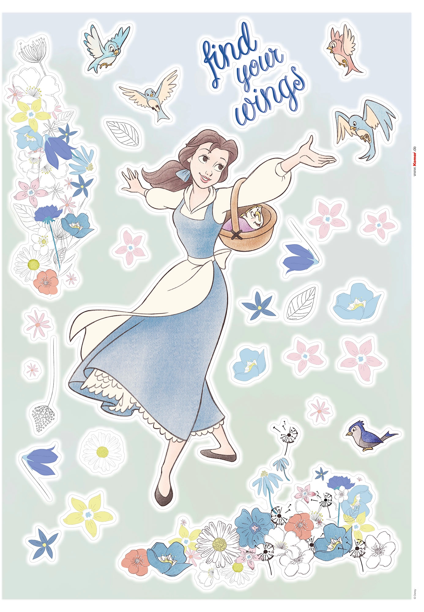 Image of Komar Wandtattoo »Belle find your Wings«, (34 St.), 50 x 70 cm bei Ackermann Versand Schweiz
