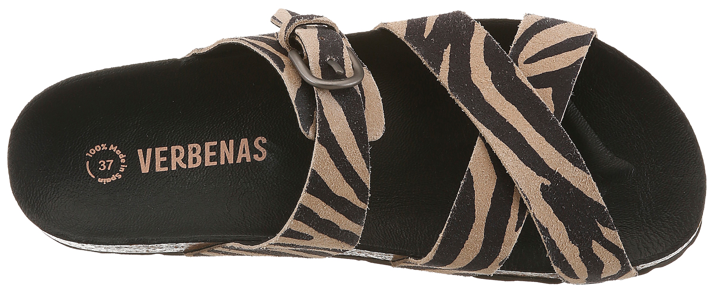 VERBENAS Pantolette »RUBI ZEBRA«  Chaussure d'été, chaussure de plage, chausson avec boucle réglable