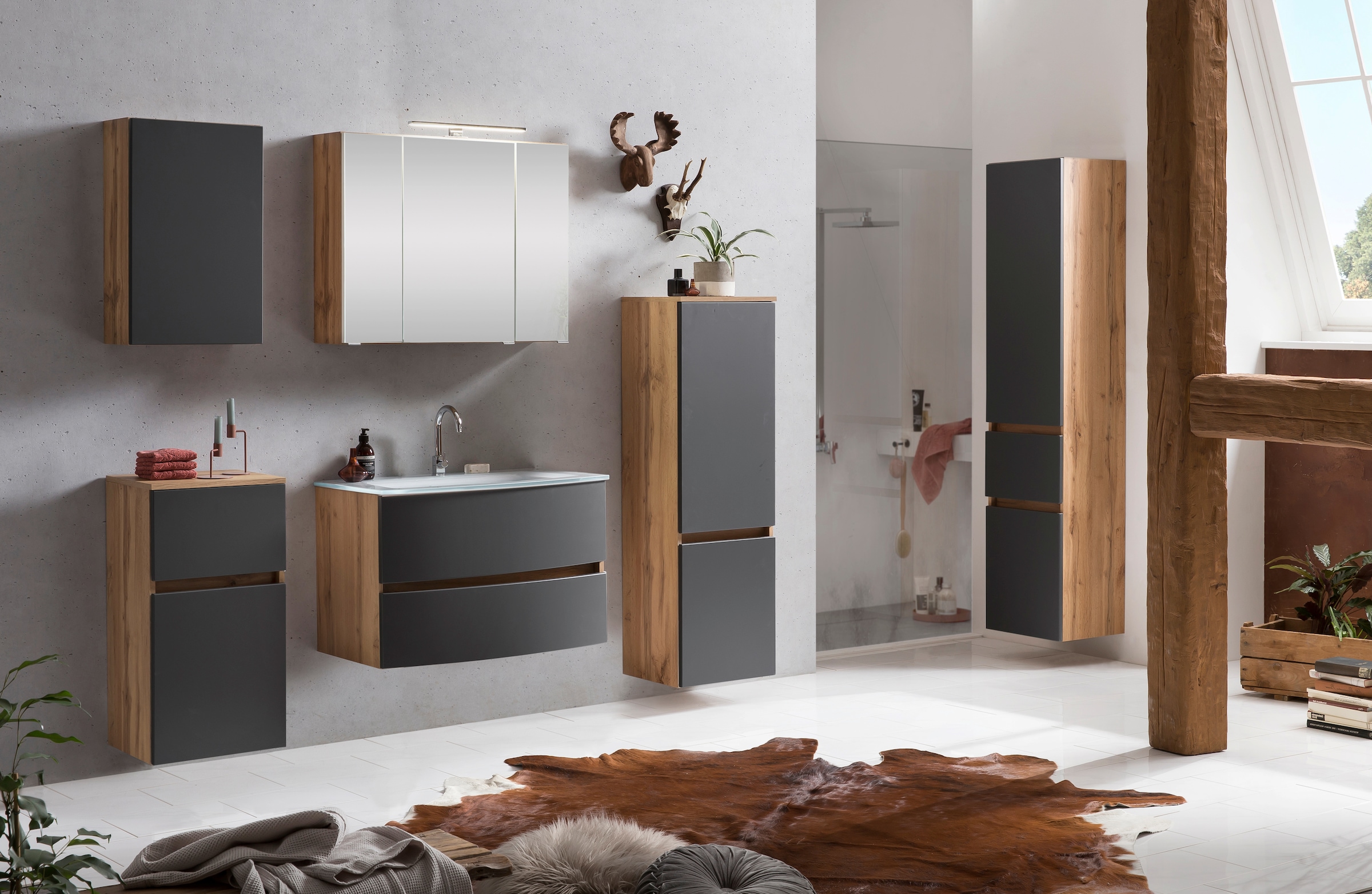 welltime Midischrank »Kaunas«, 40 cm breit, Soft-Close-Funktion